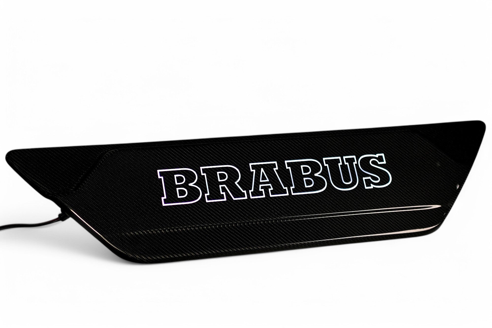 Carbon rear door attachment LED Brabus logo illuminated for Mercedes-Benz W463A W465 - Custom Class