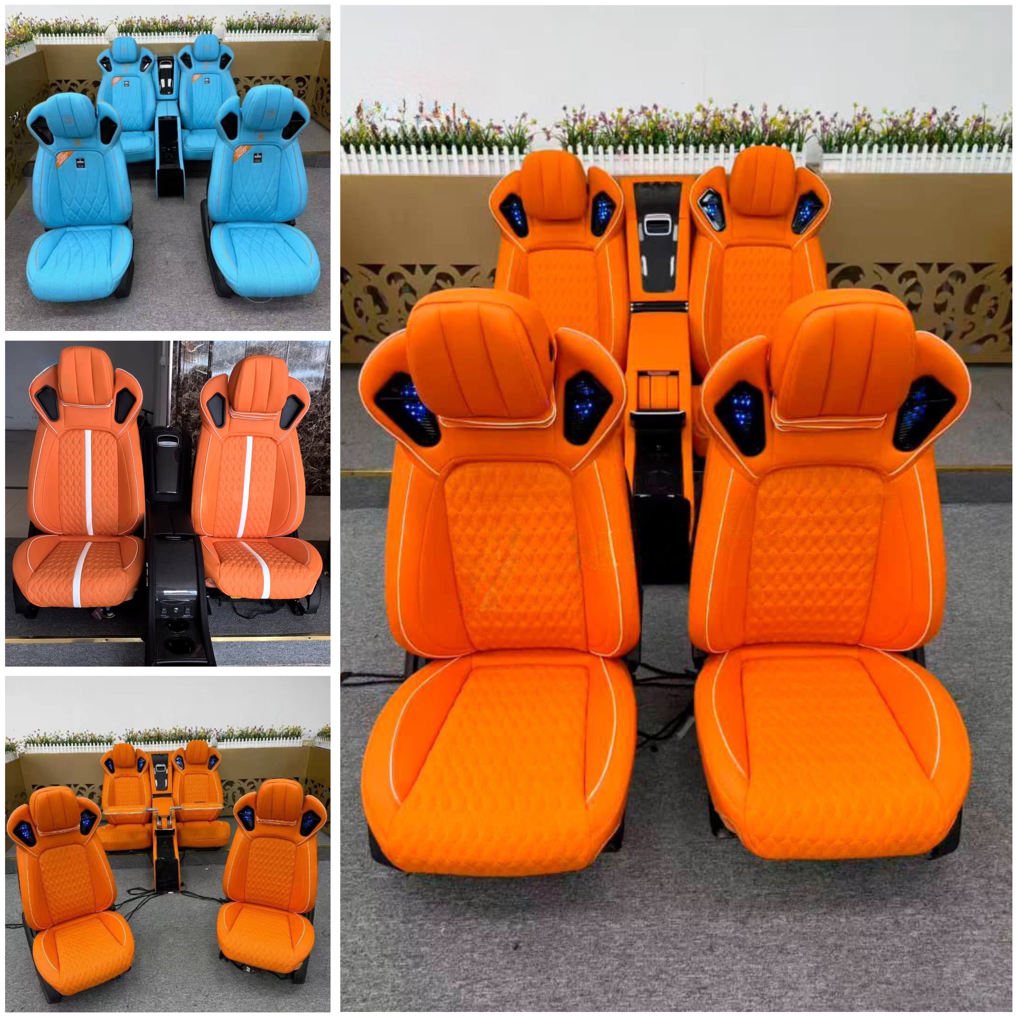 Custom Leather Car Seats (4 Seats + Console) for Mercedes G-Class W463A / W465