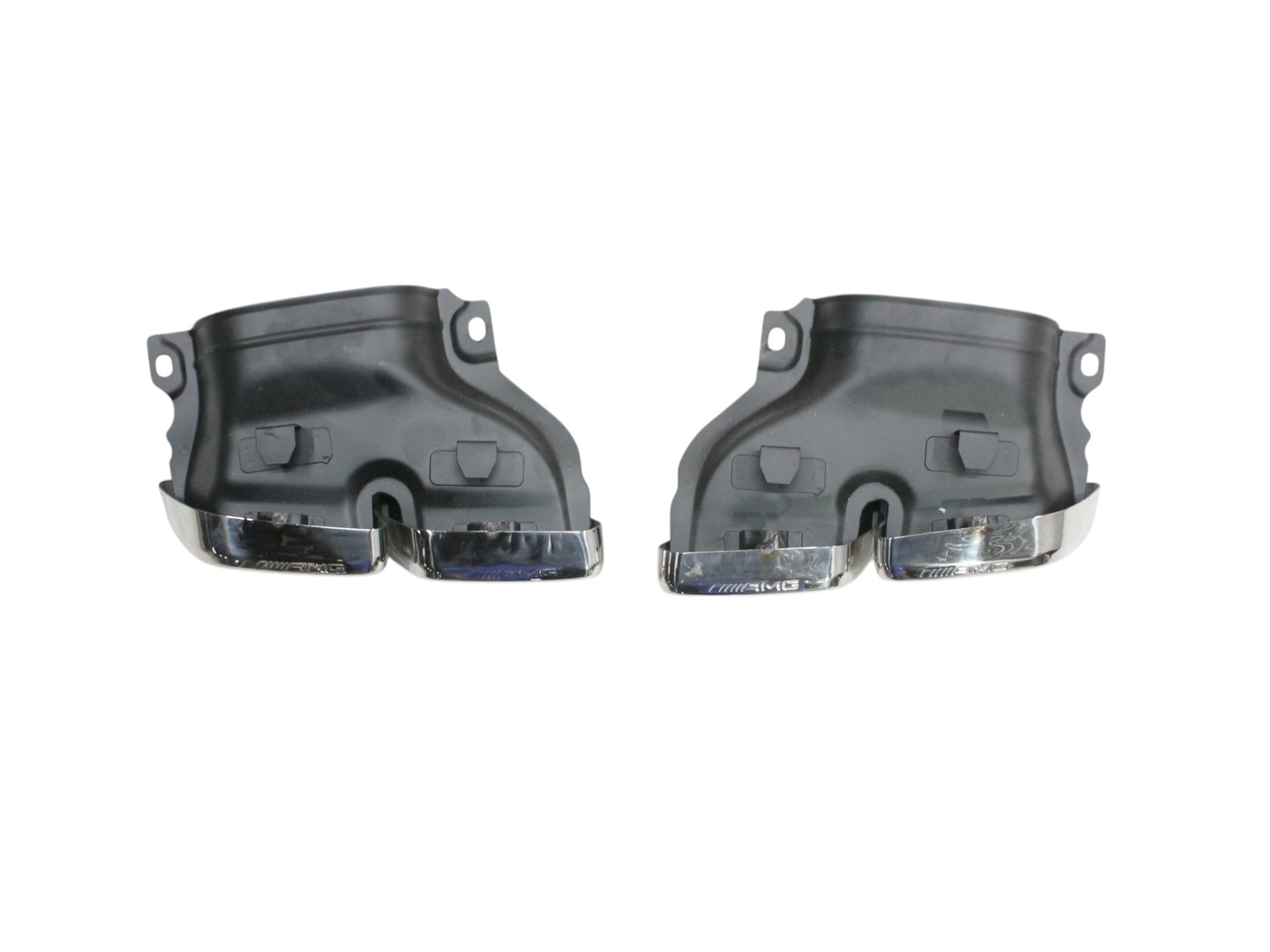 Exhaust tips AMG silver for Mercedes GLE-Class W166 2015-2018 - Custom Class