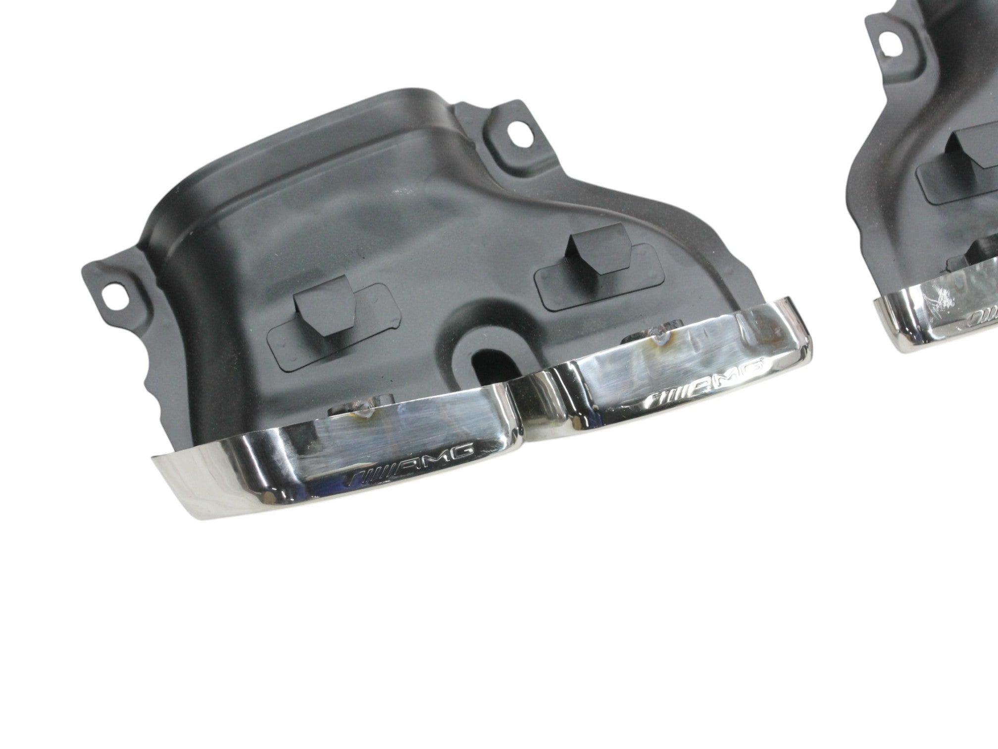 Exhaust tips AMG silver for Mercedes GLE-Class W166 2015-2018 - Custom Class