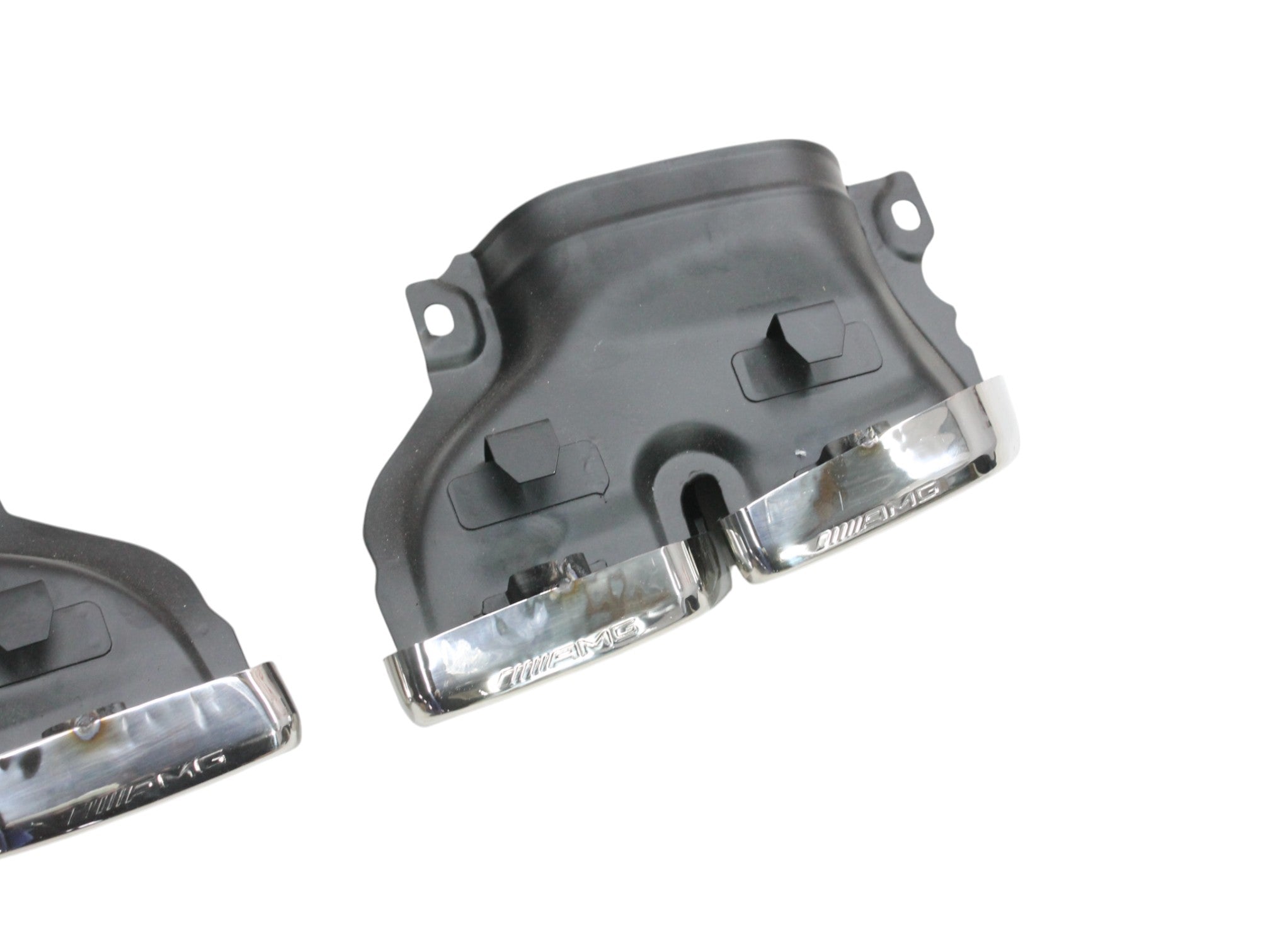 Exhaust tips AMG silver for Mercedes GLE-Class W166 2015-2018 - Custom Class