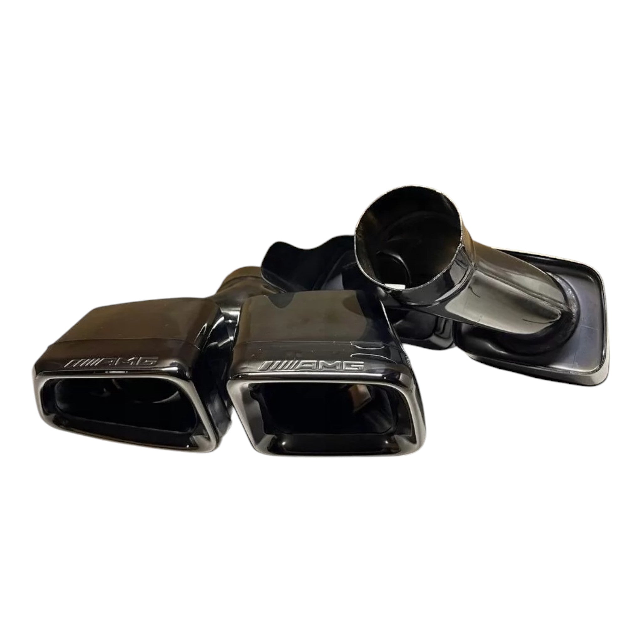 Exhaust tips AMG style black, Y-type for Mercedes E-Class W212 2009-2016 - Custom Class