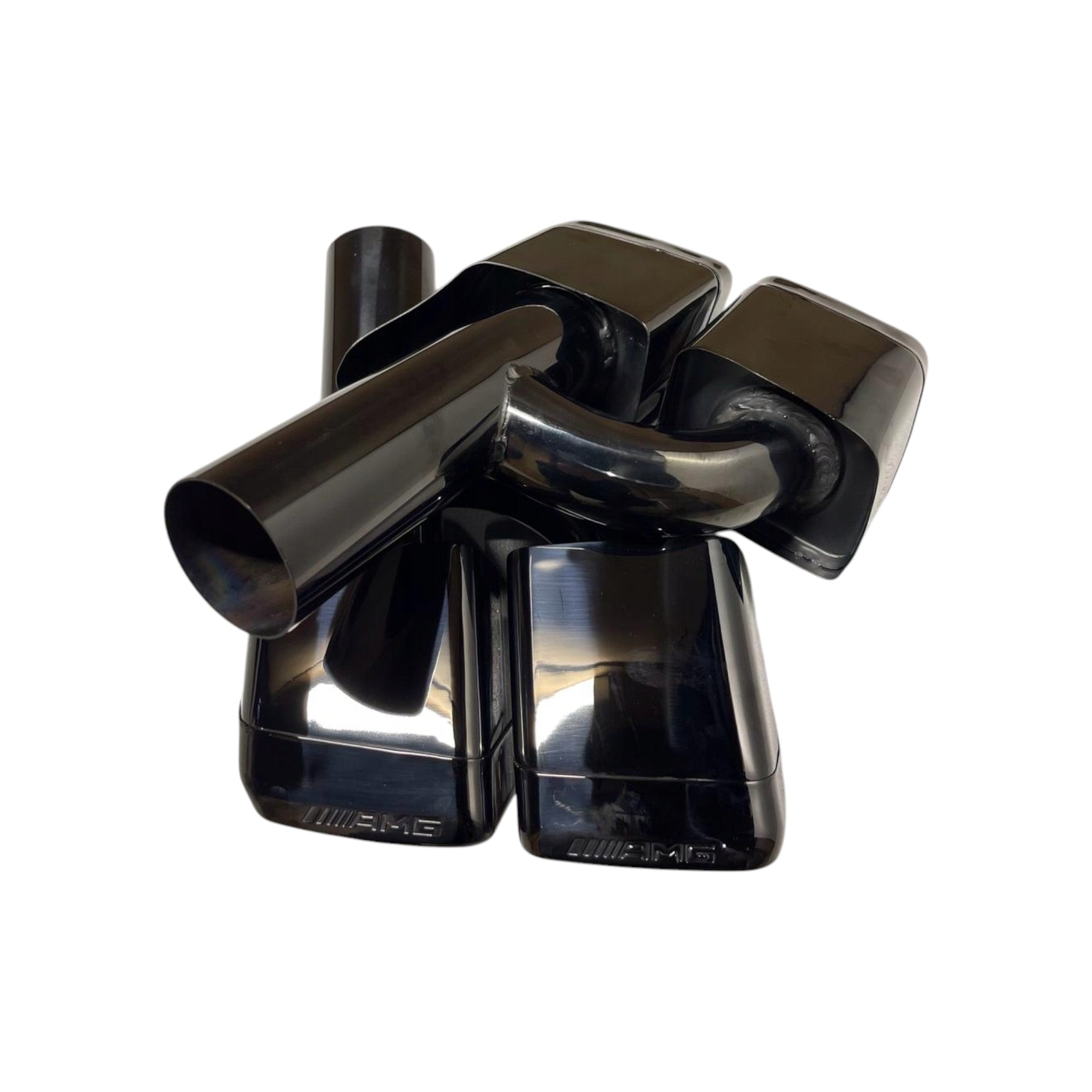 Exhaust tips AMG style black for Mercedes E-Class W212 2009-2016 - Custom Class