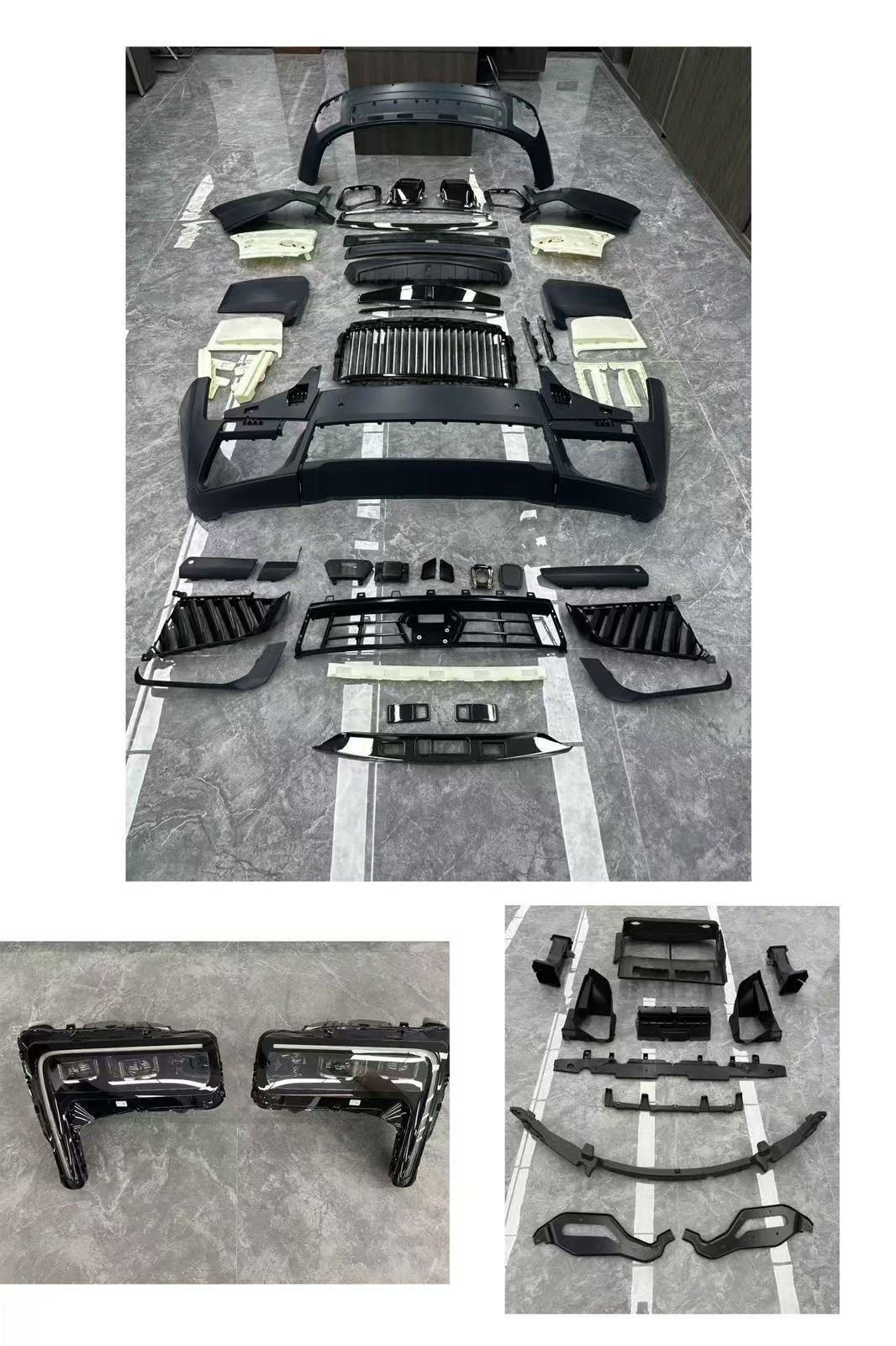 Facelift Body Kit 2025 Black Badge Style for Rolls-Royce Cullinan 2014–2024 (Plastic + Headlights)