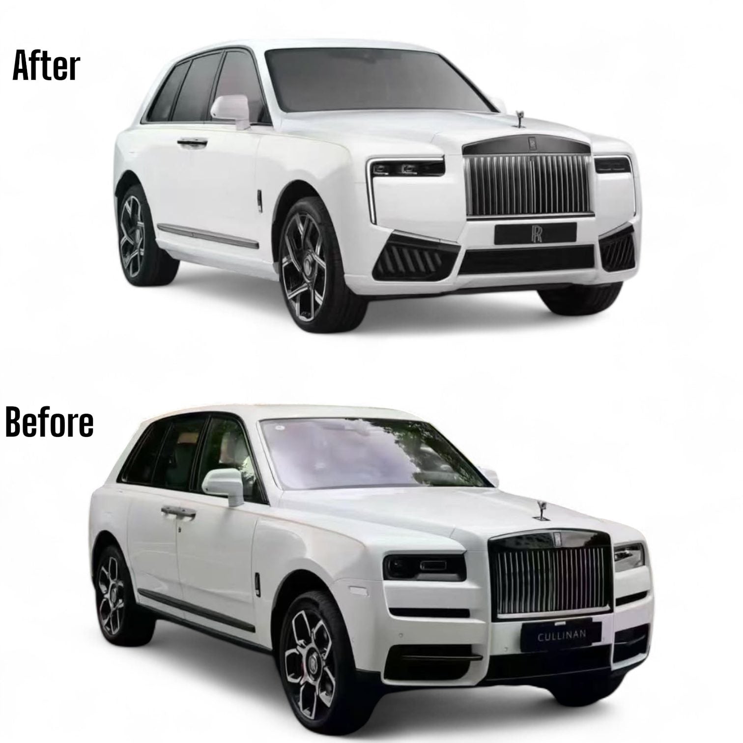 Facelift Body Kit 2025 Style for Rolls-Royce Cullinan 2014–2024 (Plastic + Headlights)