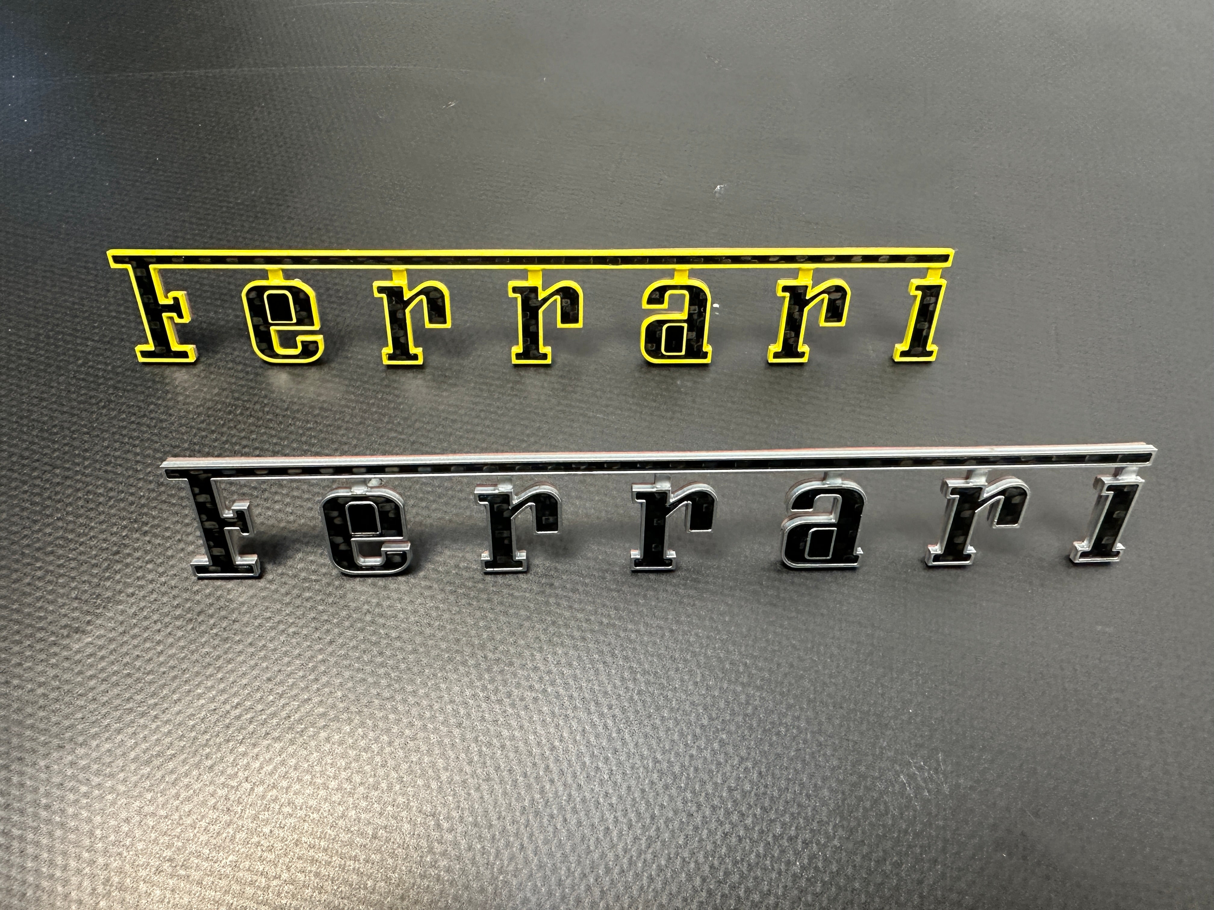Ferrari rear emblem metal with carbon for Ferrari 812 Superfast - Custom Class