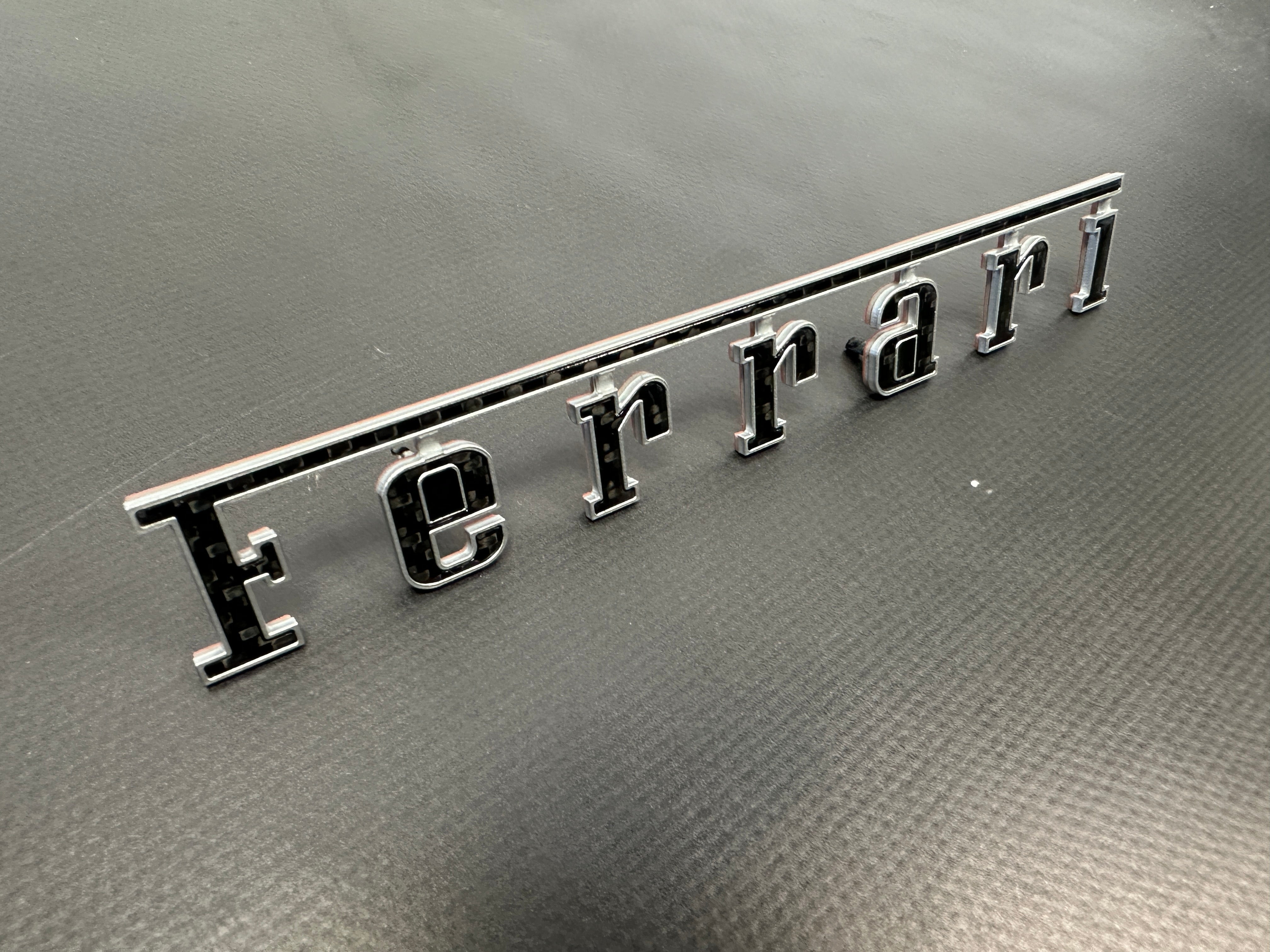 Ferrari rear emblem metal with carbon for Ferrari 812 Superfast - Custom Class