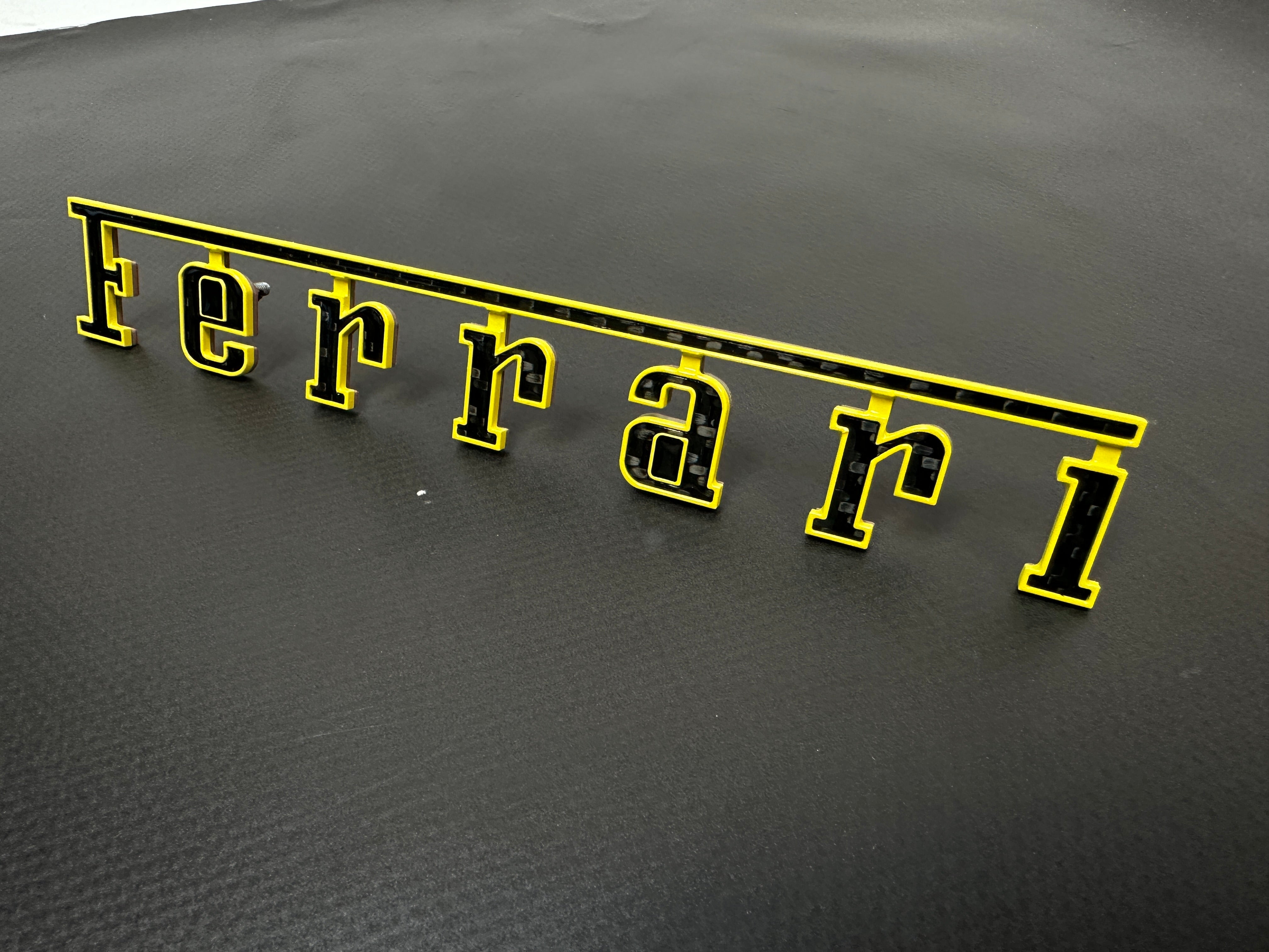 Ferrari rear emblem metal with carbon for Ferrari 812 Superfast - Custom Class