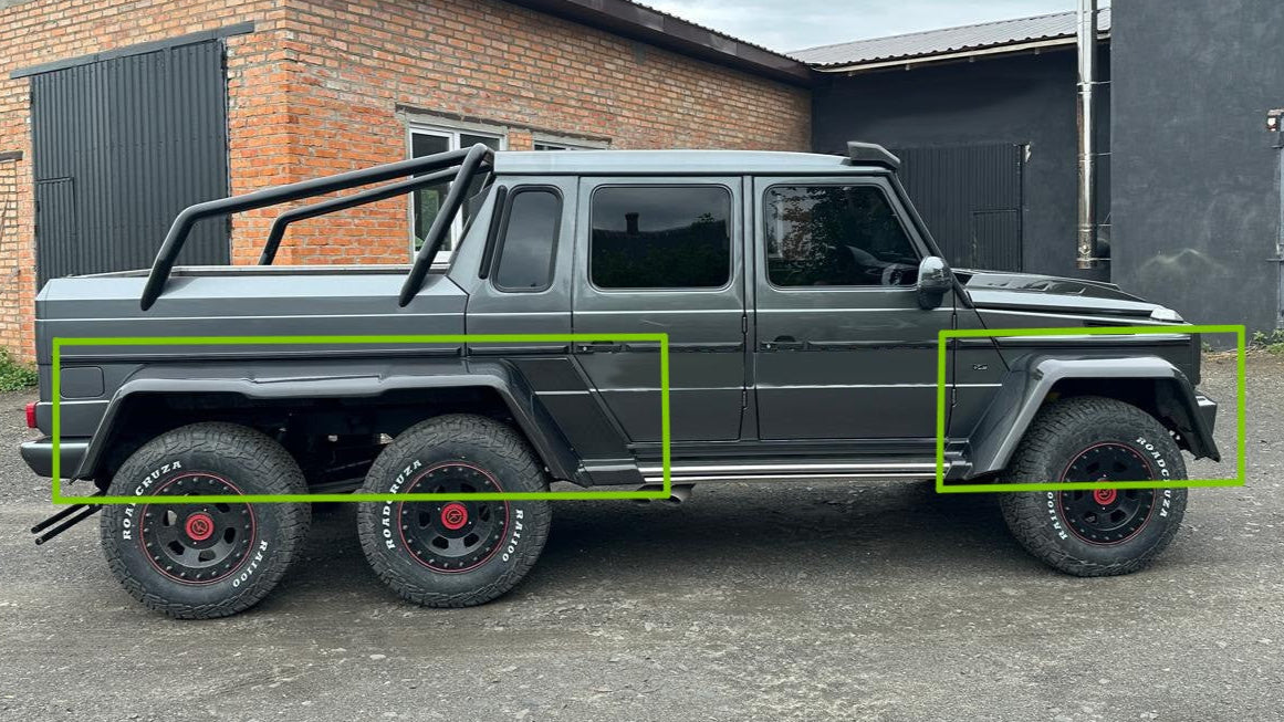 Fiberglass Fender Flares Brabus for Mercedes-Benz W463 6x6 Conversion