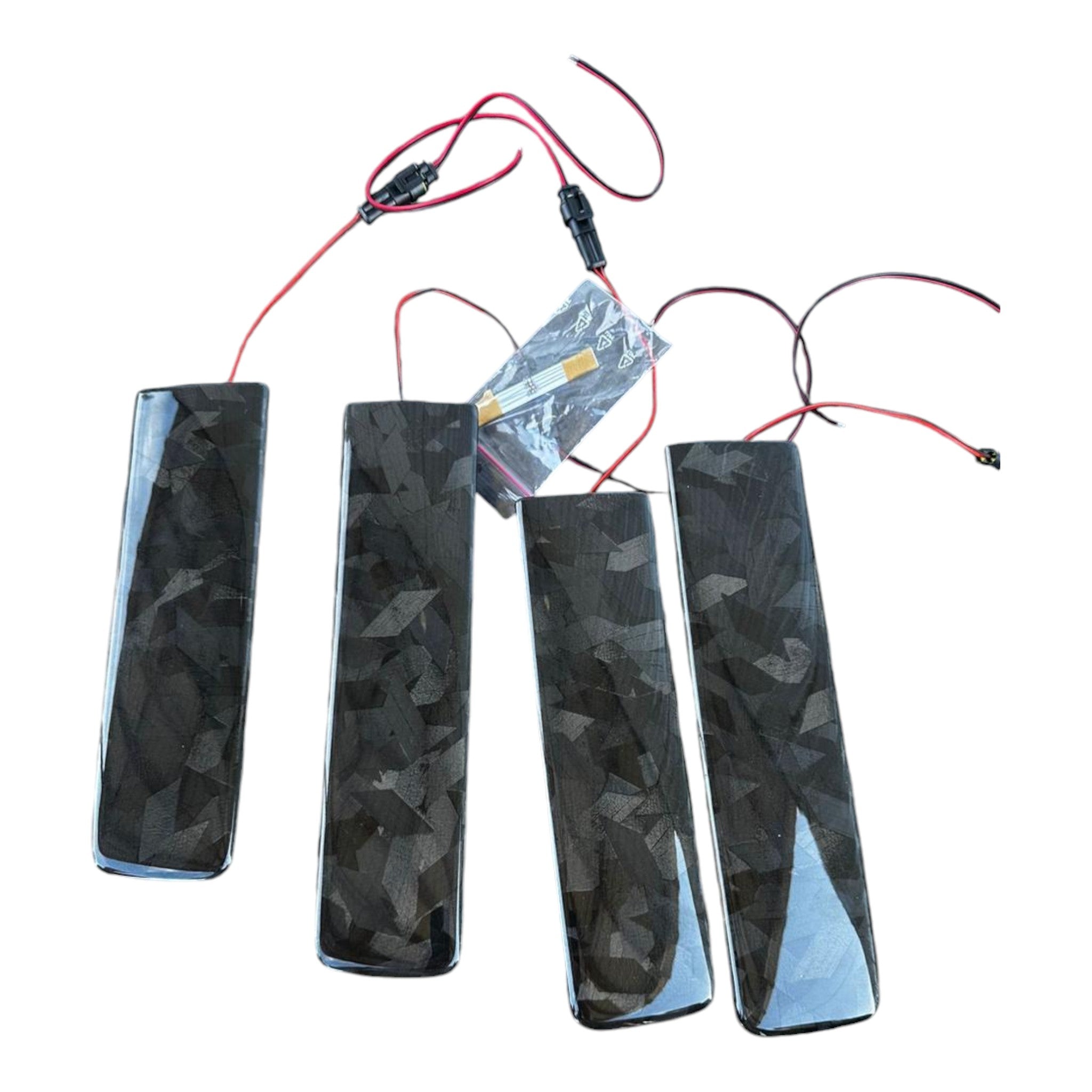 Forged carbon door panel decorative trim with LED illumination for Mercedes-Benz G-Wagon 463A - Custom Class