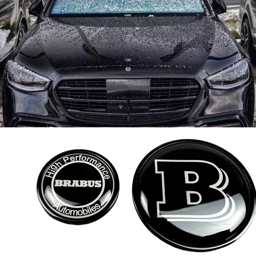 Front Brabus emblem set for Mercedes-Benz S-Class W223 AMG 2020+ - Custom Class