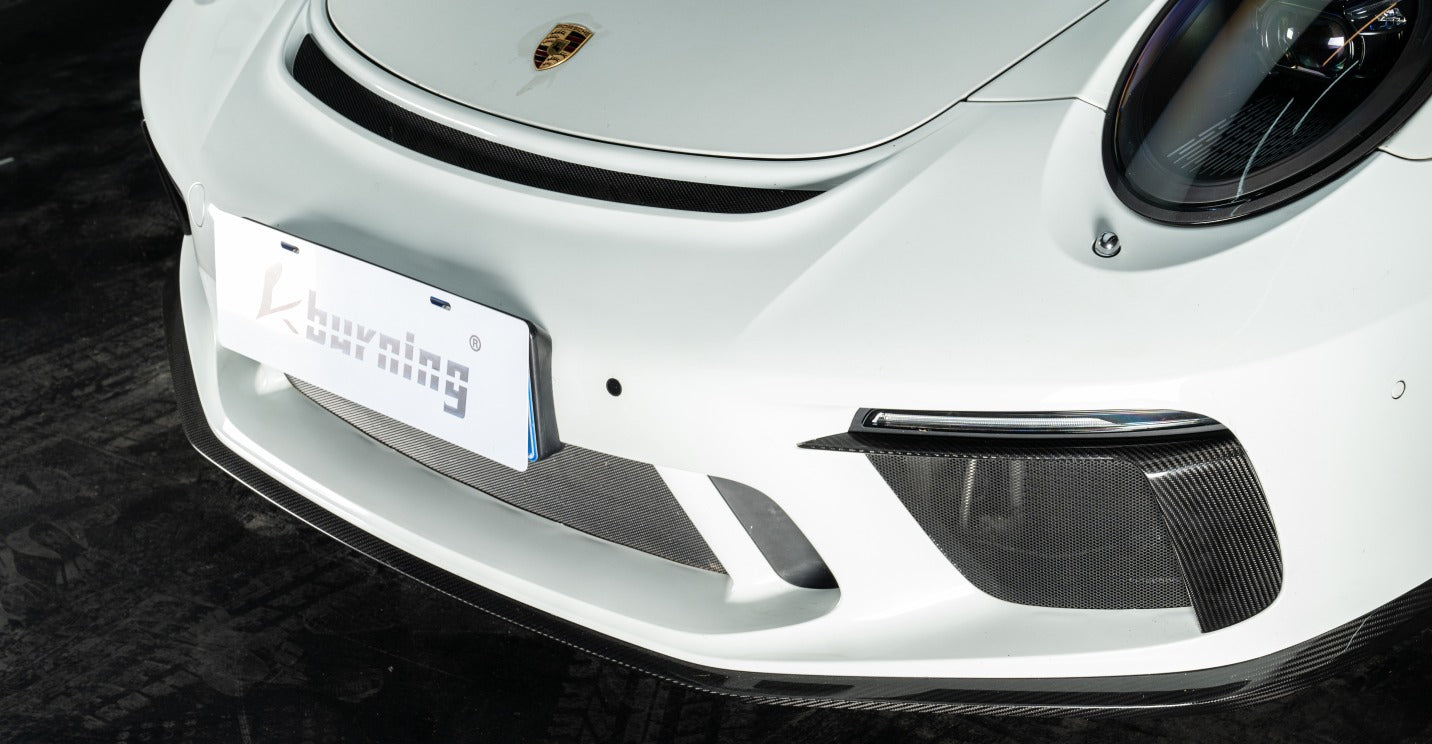 Carbon Fiber Front Bumper Insertions for Porsche 911 991 2012-2019
