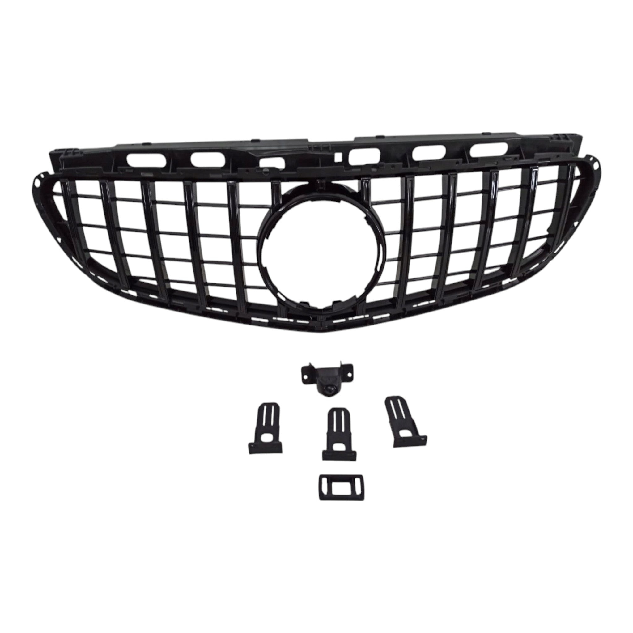 Front Grill GT all black (camera) for Mercedes E-Class W212 2014-2016 - Custom Class