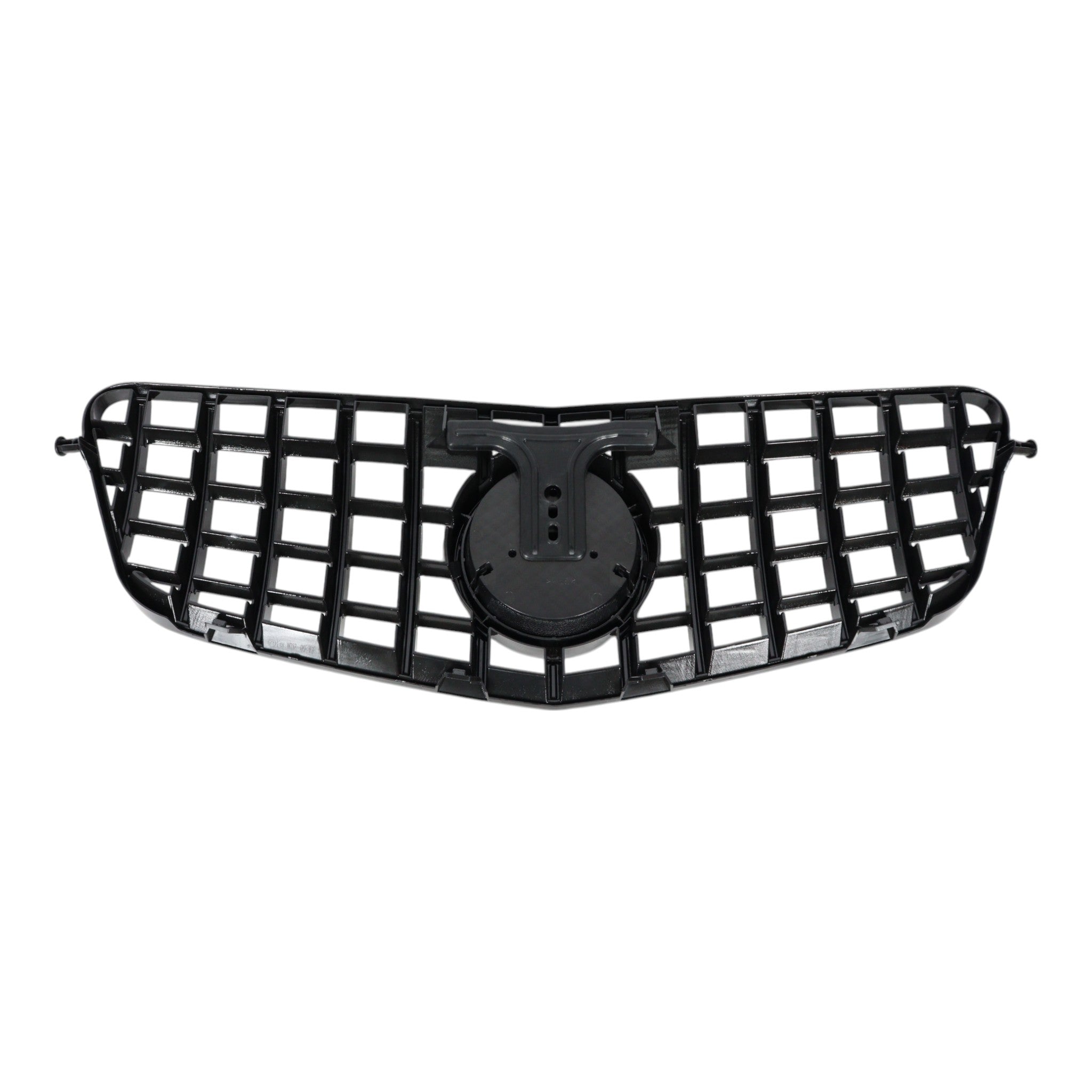 GT All Black front grill for Mercedes E-Class W212 (2009-2013) from Custom Class, crafted from durable ABS plastic for a modern upgrade.