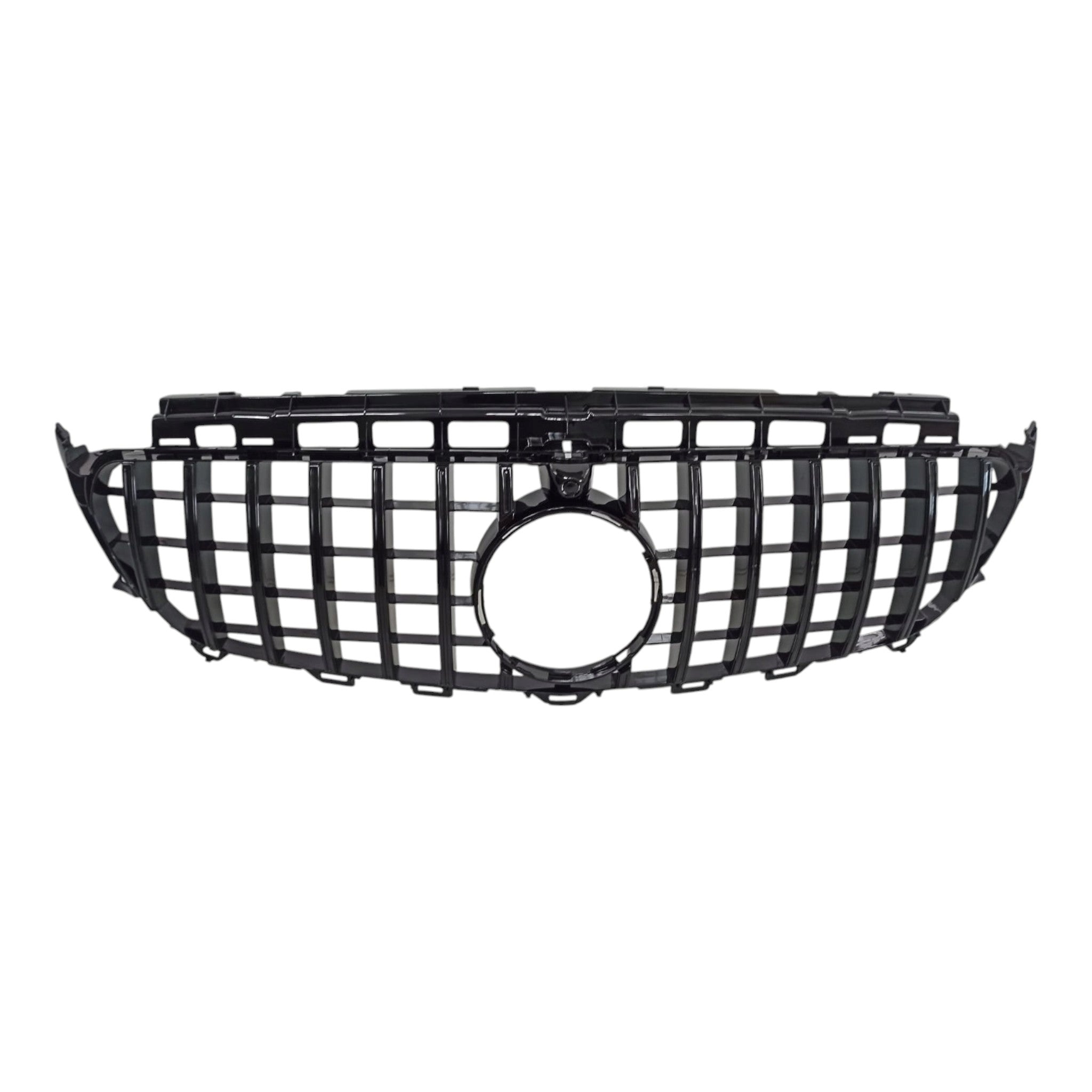 GT All Black Front Grill for Mercedes E-Class W213 (2016-2020), sporty and aggressive styling by Custom Class.