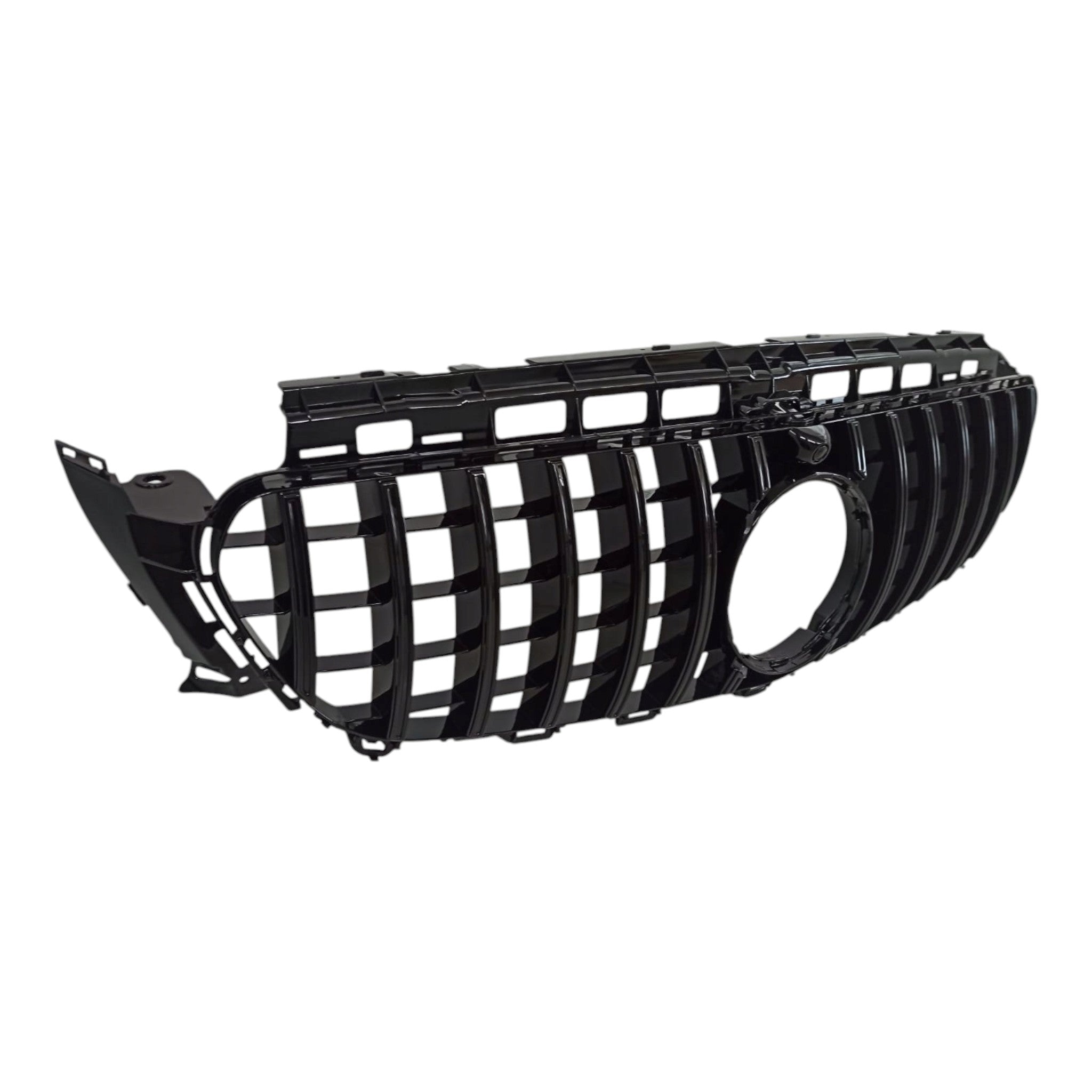 GT All Black Front Grill for Mercedes E-Class W213 (2016-2020), sporty and aggressive styling by Custom Class.