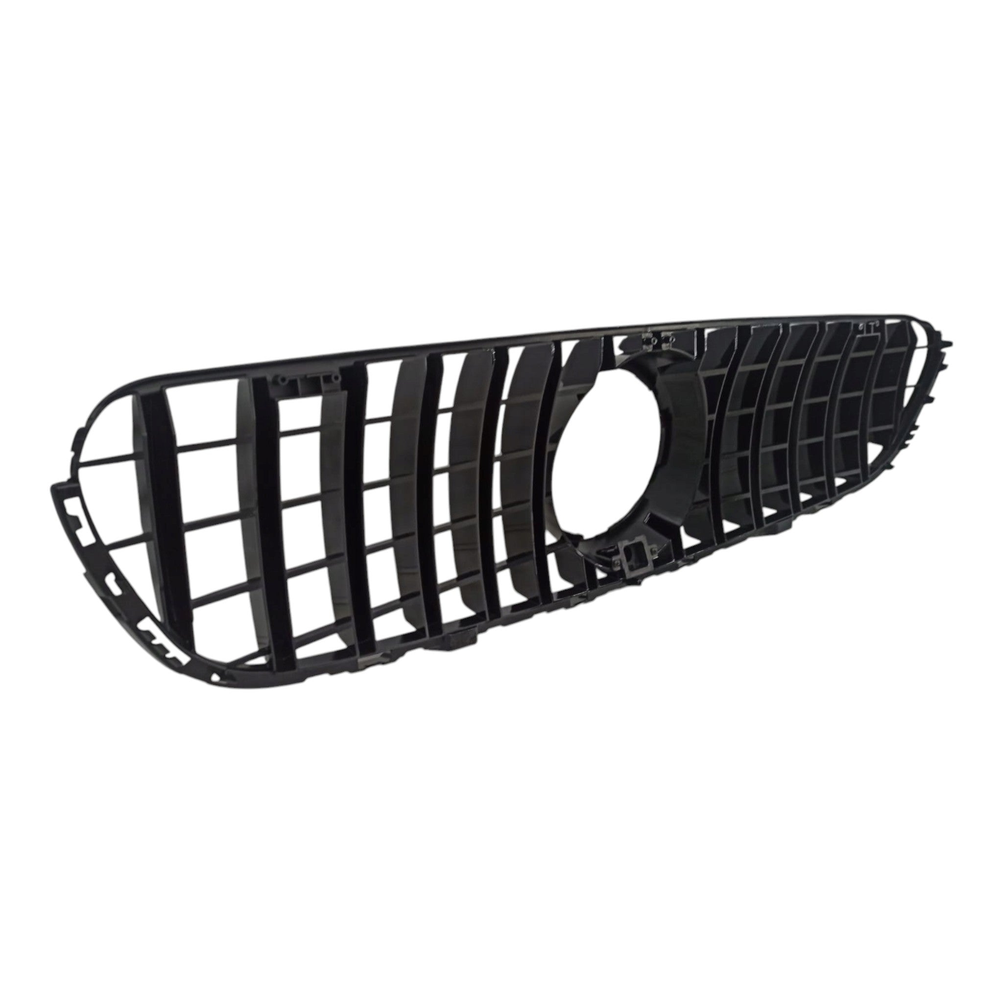 GT Black Front Radiator Grille with Camera for Mercedes GLC-Class X253 (2015-2019), premium Custom Class upgrade.