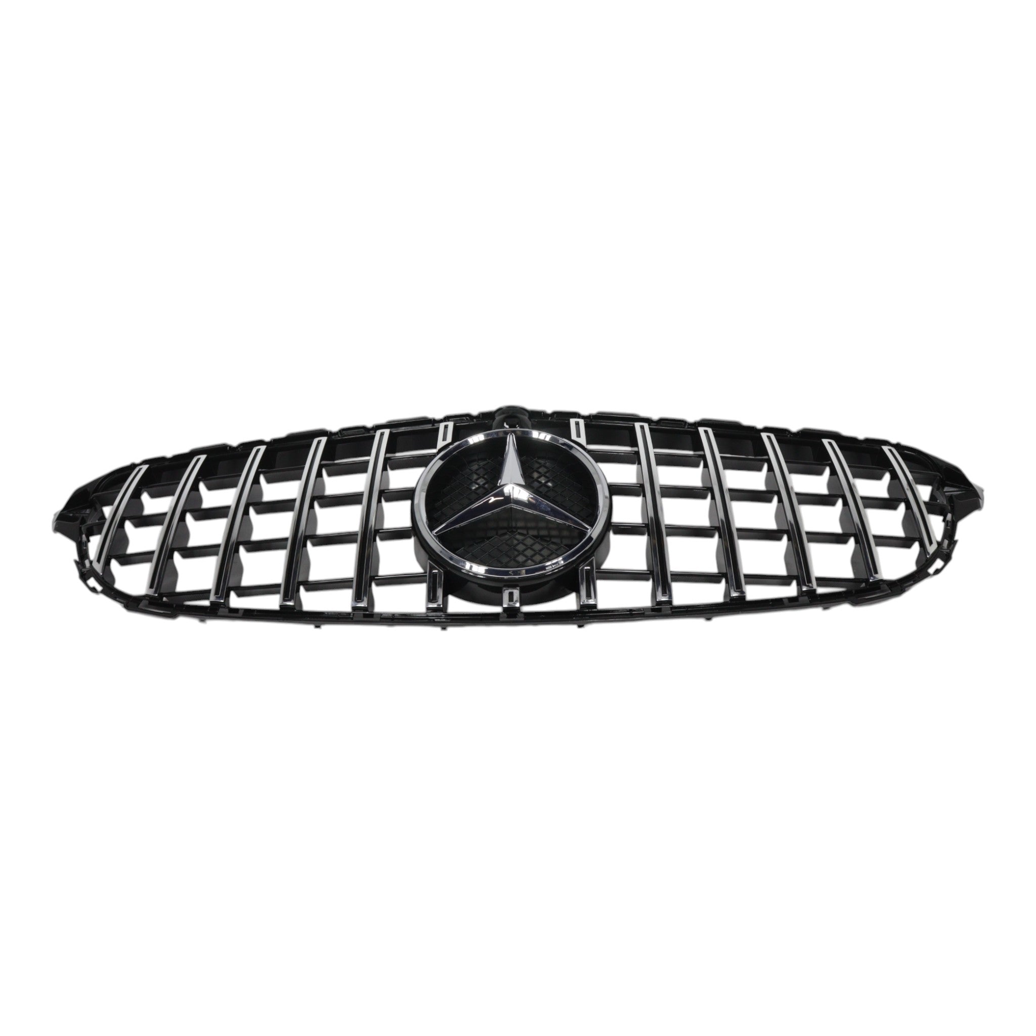 Front radiator grille, GT chrome black, camera for Mercedes C-Class W205 2018-2021 - Custom Class