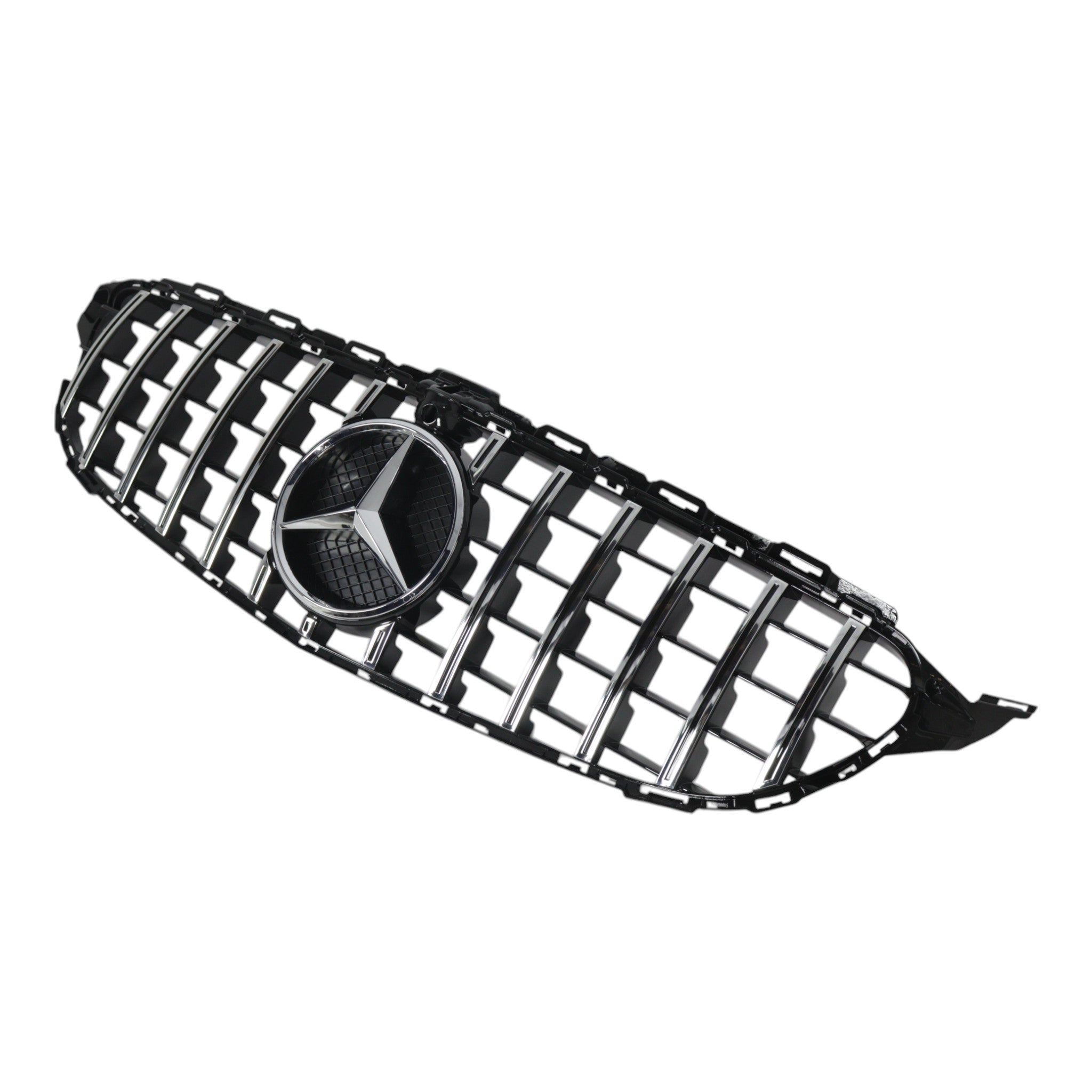 Front radiator grille, GT chrome black, camera for Mercedes C-Class W205 2018-2021 - Custom Class