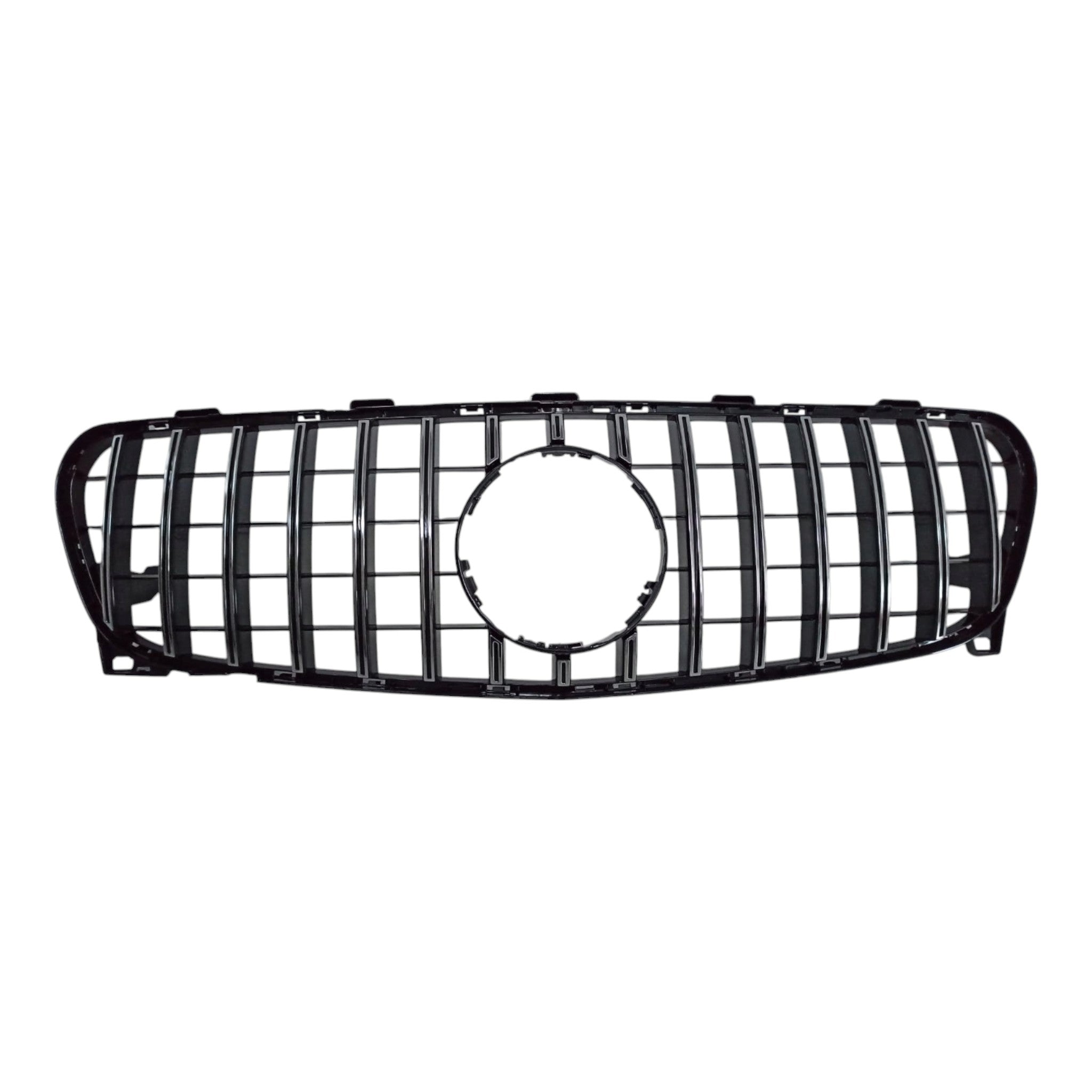 GT Chrome Black Front Radiator Grille for Mercedes GLA-Class X156 (2017-2020), premium Custom Class upgrade.