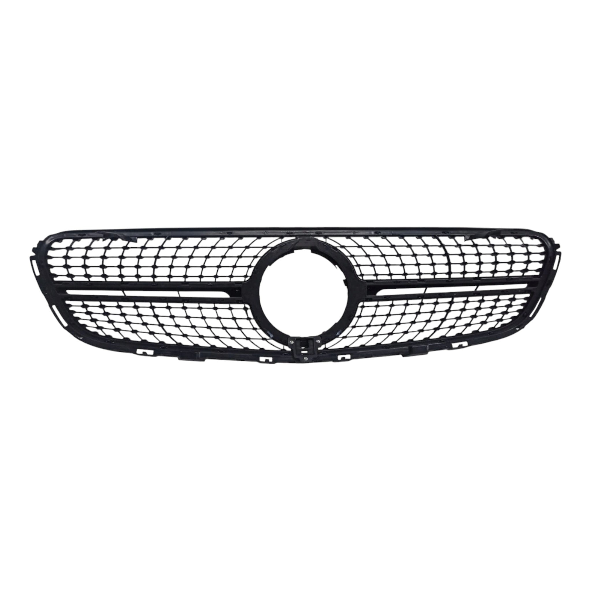 Front radiator grille, diamond black (camera) for Mercedes GLC-Class X253 (2015-2019) - Custom Class