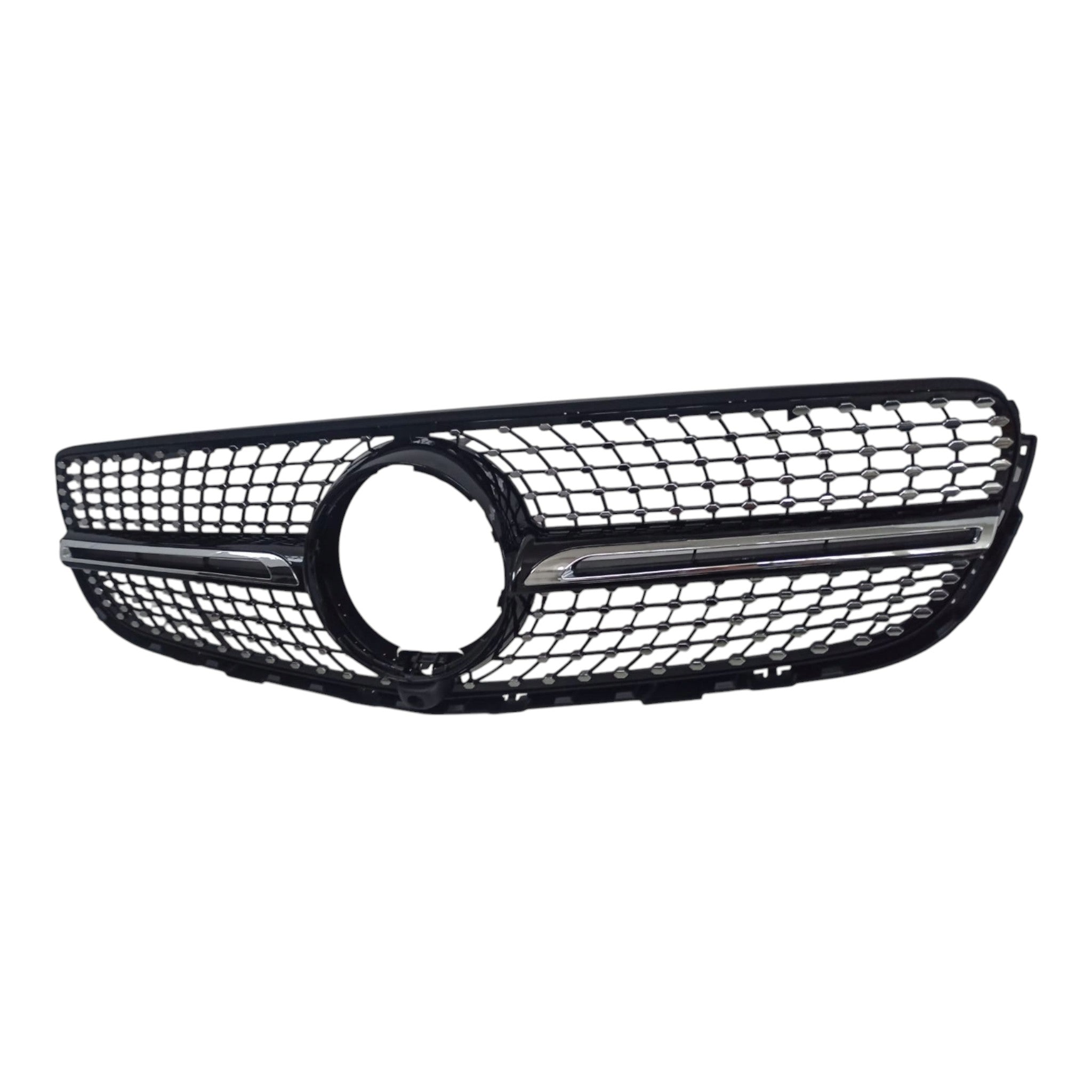 Front radiator grille, diamond black (camera) for Mercedes GLC-Class X253 (2015-2019) - Custom Class