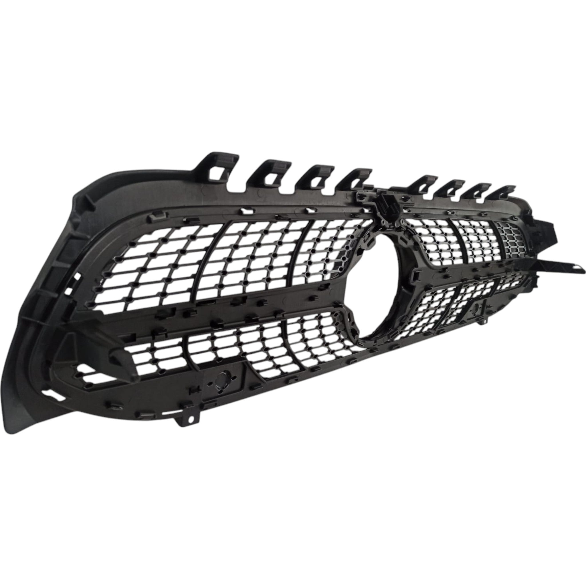 Diamond black front radiator grille with camera compatibility for Mercedes W177 (2018+) from Custom Class, providing a bold and stylish upgrade.