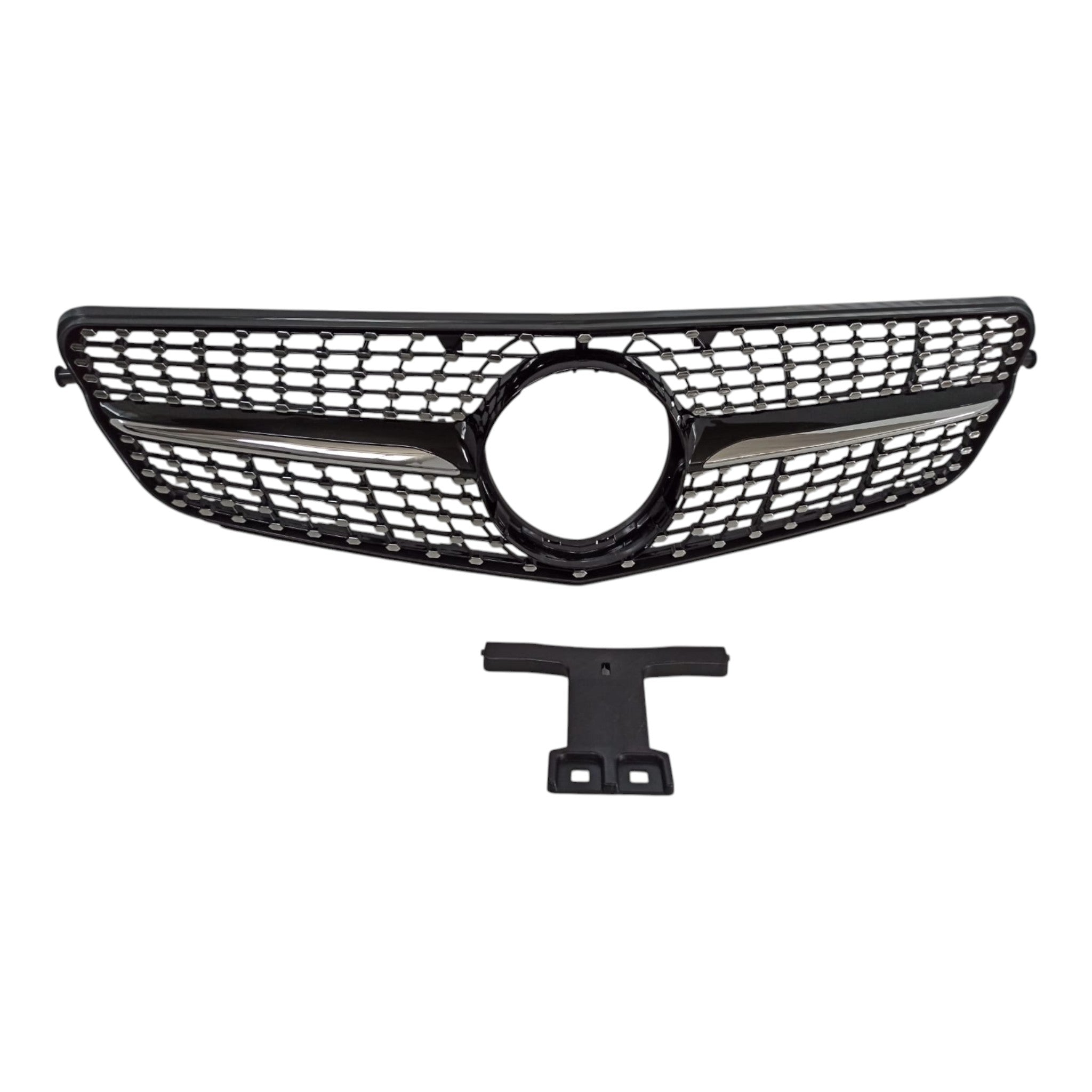 Front radiator grille, diamond black for Mercedes C-Class W204 2007-2014 - Custom Class