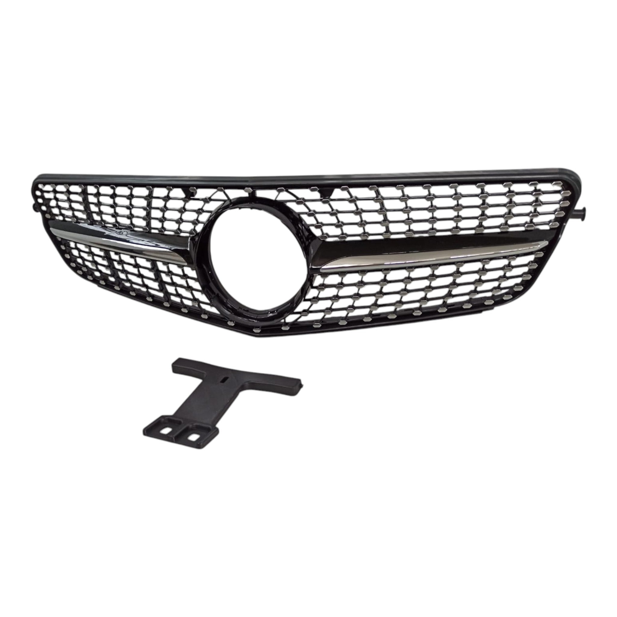Front radiator grille, diamond black for Mercedes C-Class W204 2007-2014 - Custom Class