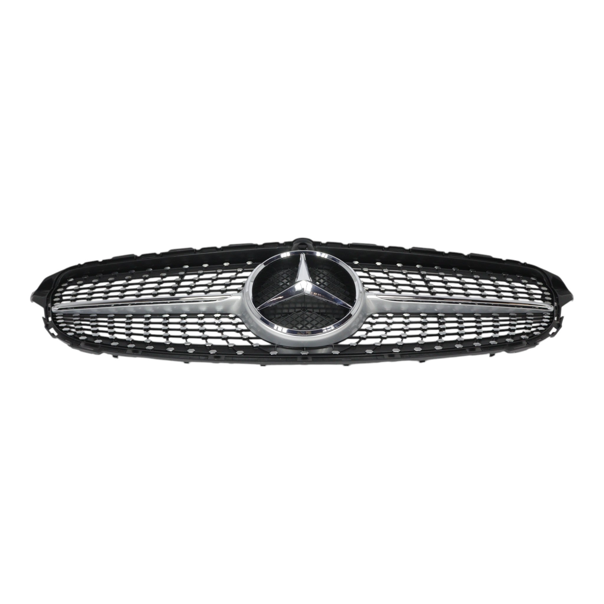 Front radiator grille, diamond silver, camera for Mercedes C-Class W205 2014-2018 - Custom Class