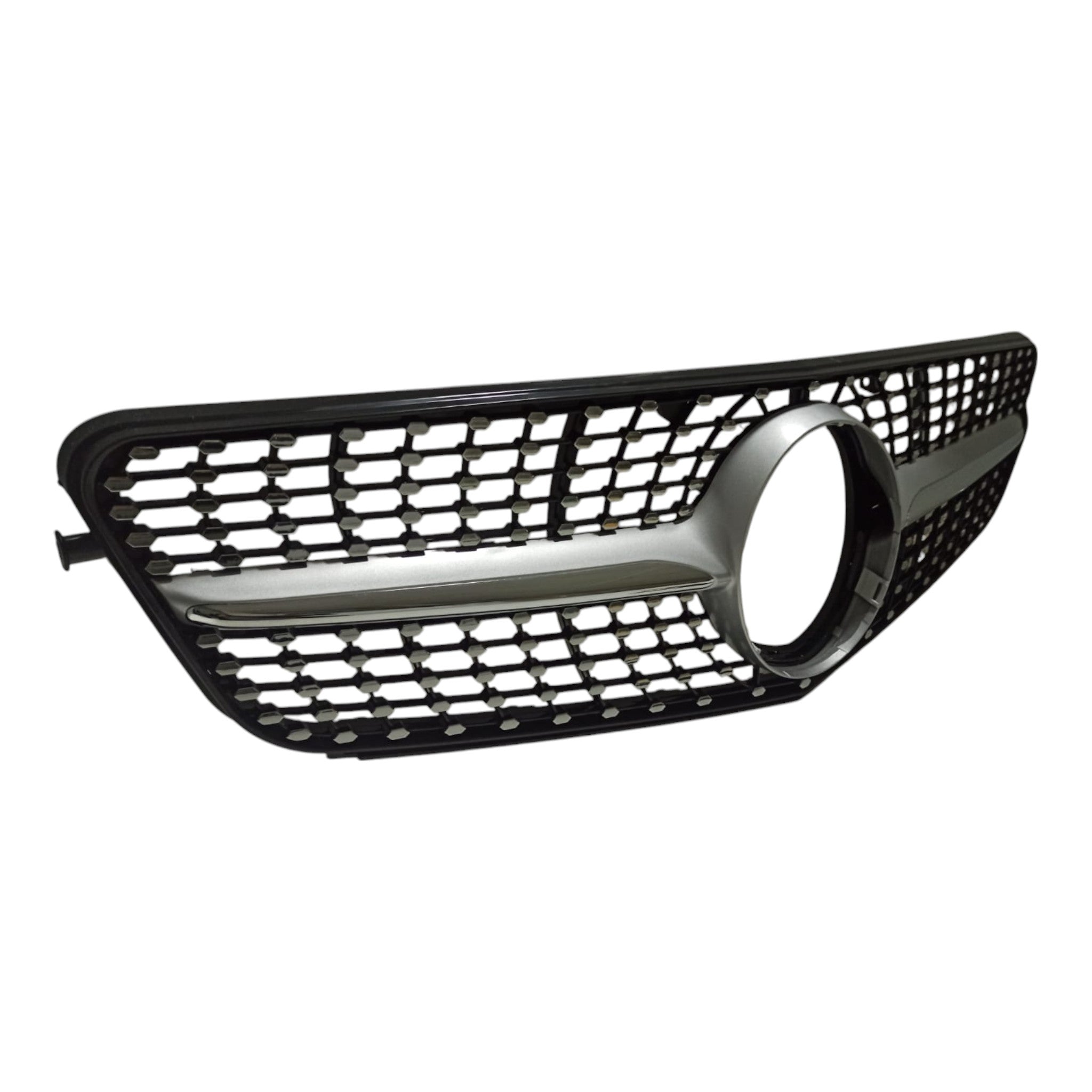 Front radiator grille, diamond silver for Mercedes C-Class W204 2007-2014 - Custom Class