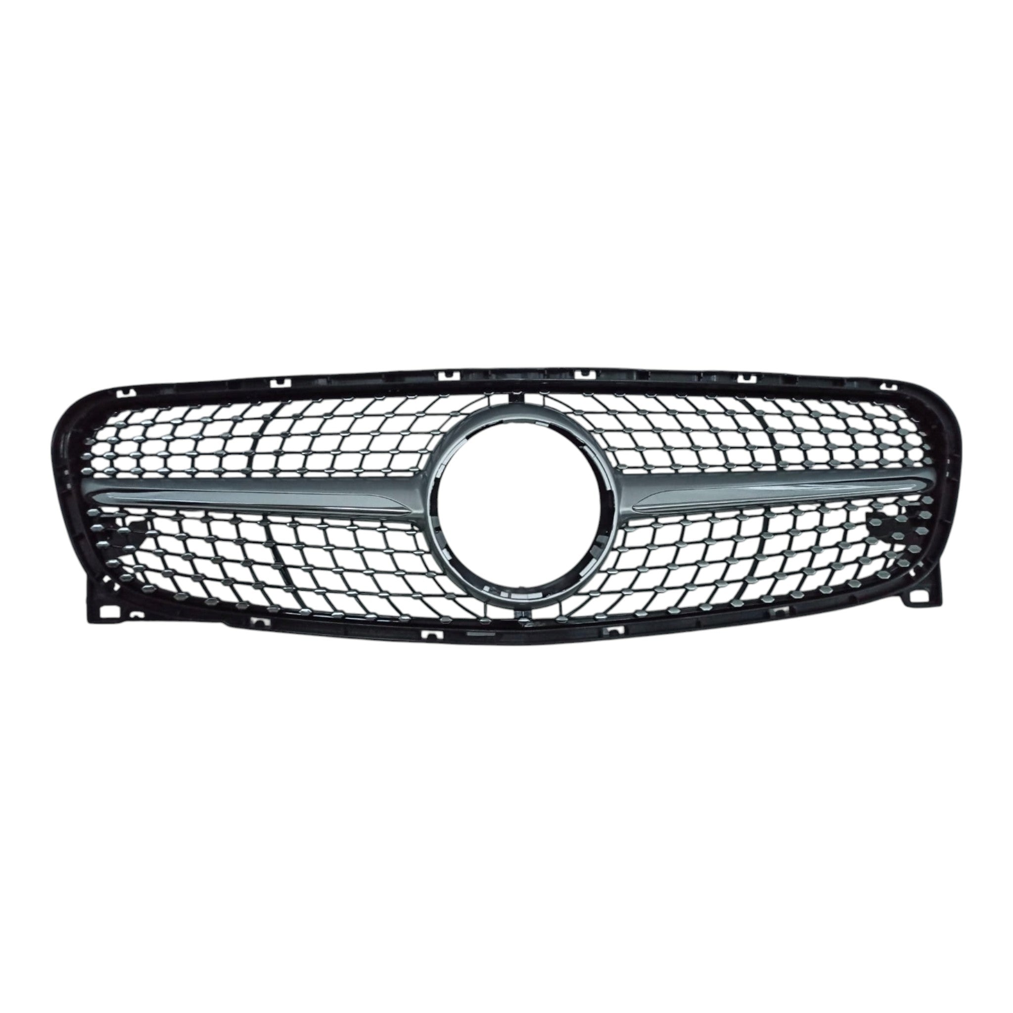 Front radiator grille, diamond silver for Mercedes GLA-Class X156 2014-2017 - Custom Class