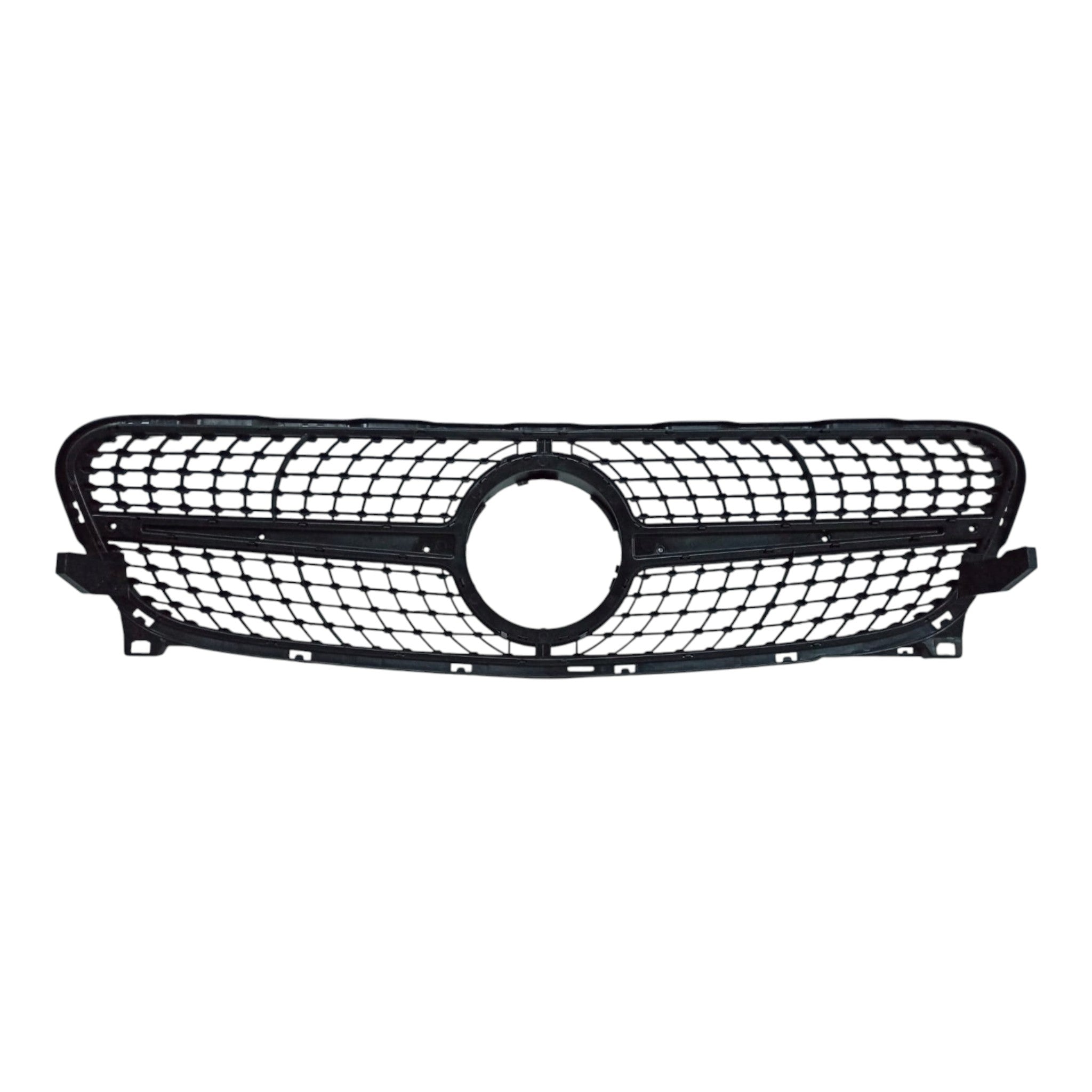 Diamond Silver Front Radiator Grille for Mercedes GLA-Class X156 (2014-2017), premium Custom Class upgrade.