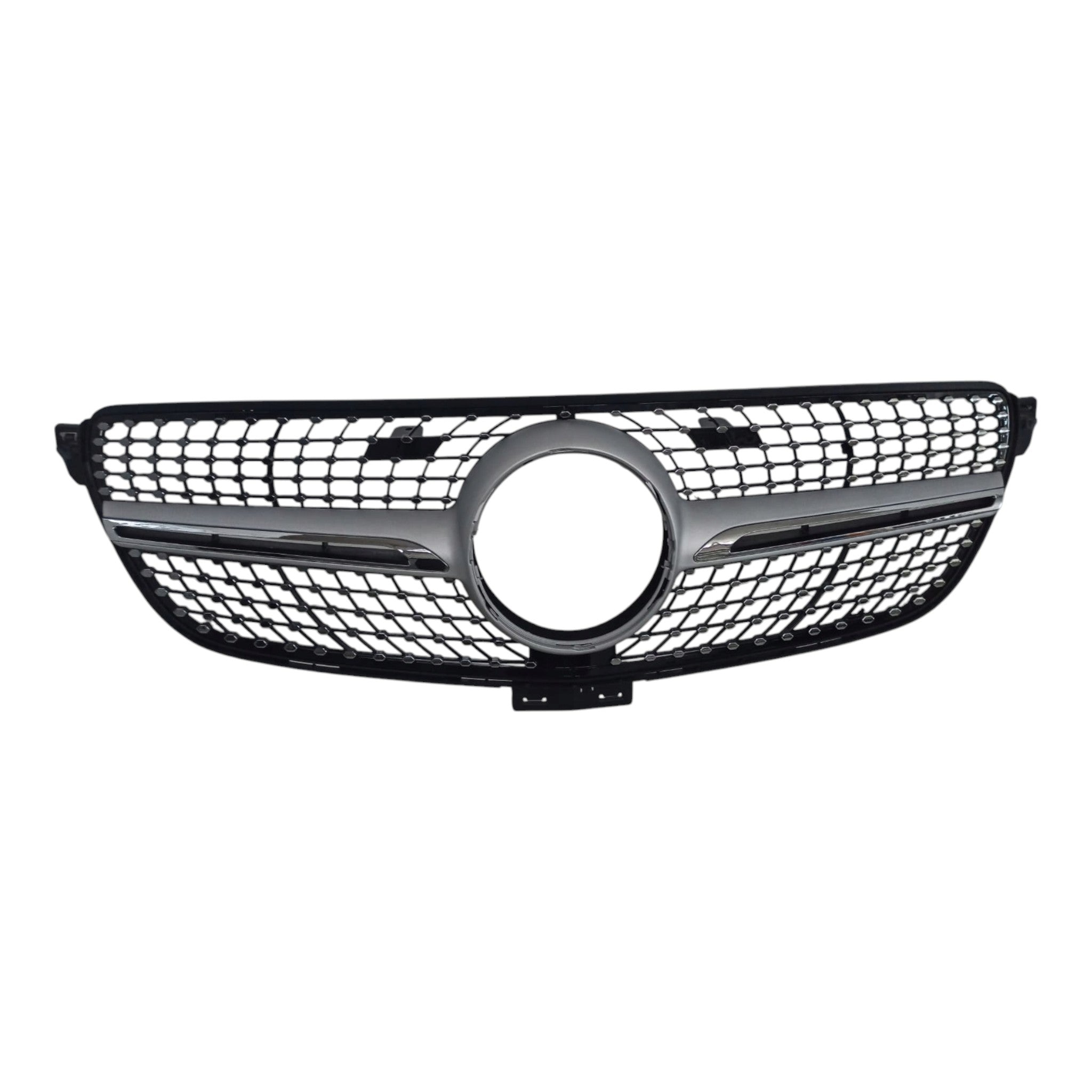 Front radiator grille, diamond silver for Mercedes GLE-Class C292 Coupe 2015-2019 - Custom Class