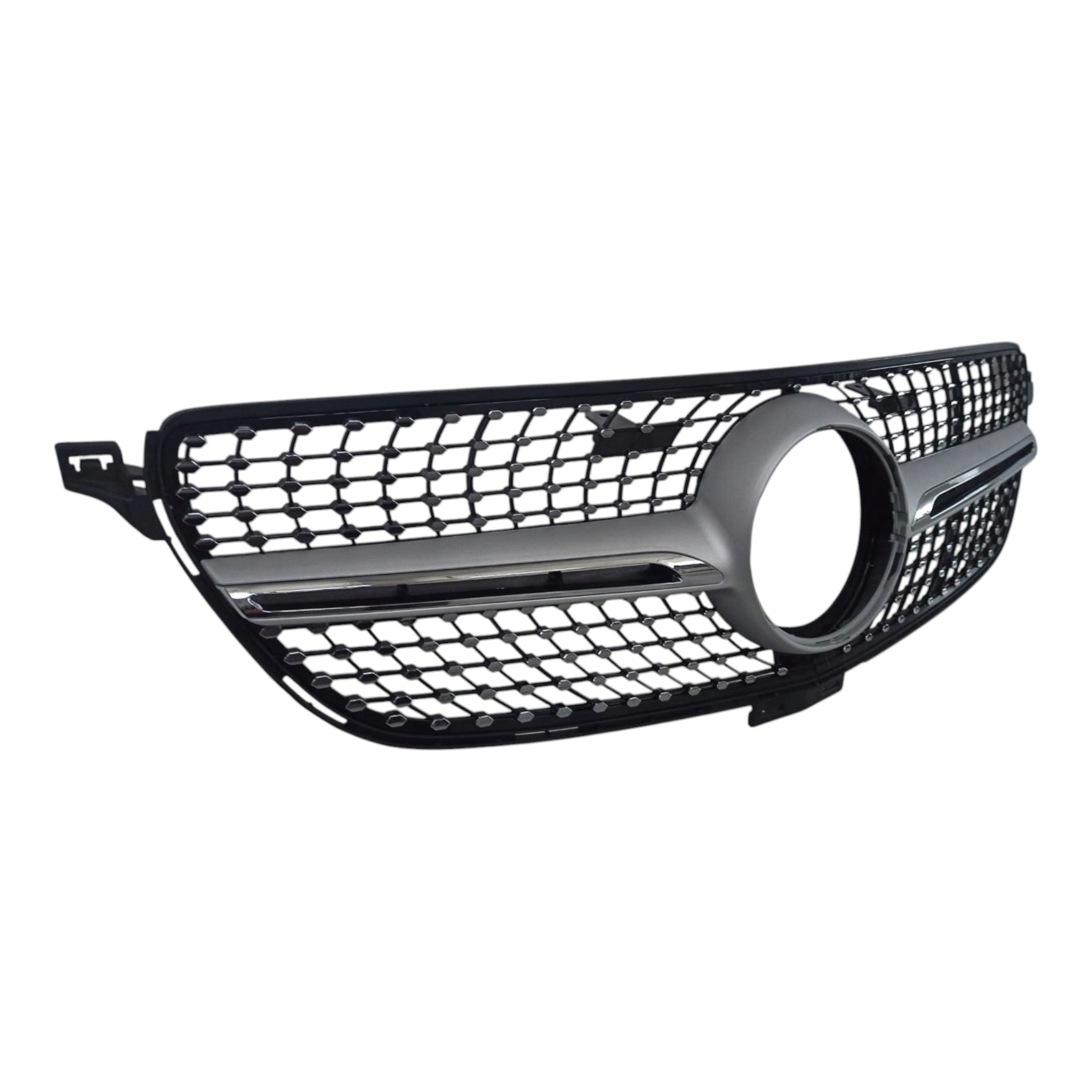 Diamond Silver Front Radiator Grille for Mercedes GLE-Class C292 Coupe (2015-2019), luxury exterior enhancement.