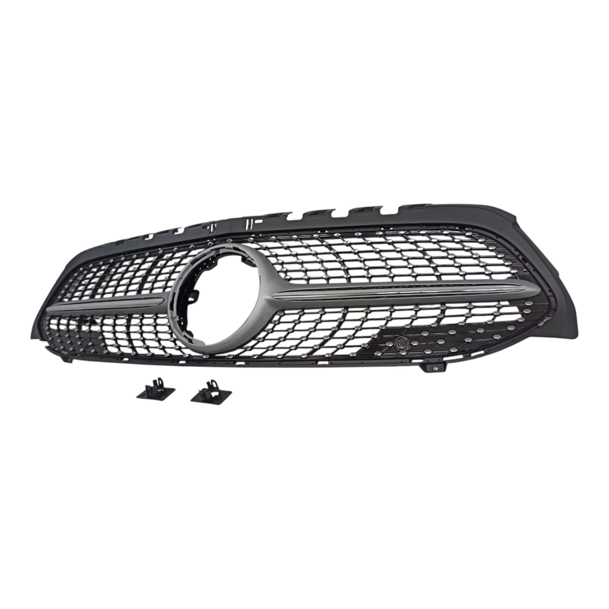 Front radiator grille, diamond silver for Mercedes W177 2018+ - Custom Class