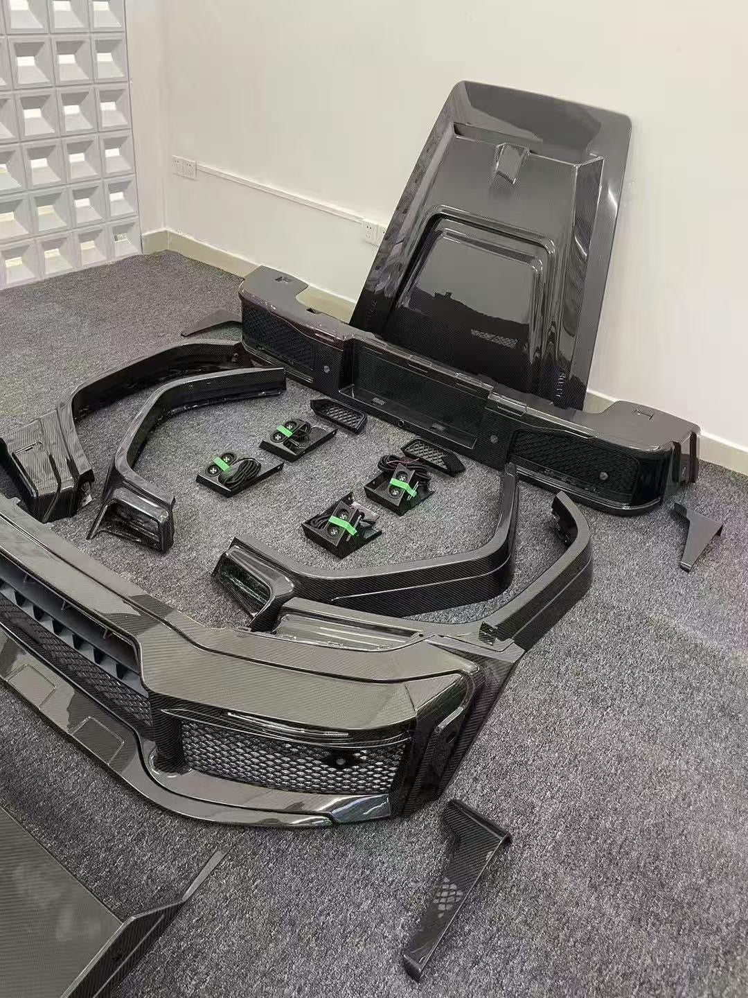 Full Carbon set, Widestar, hood scoop, front roof spoiler, rear spoiler for Mercedes-Benz G-Class W465 2024+ - Custom Class