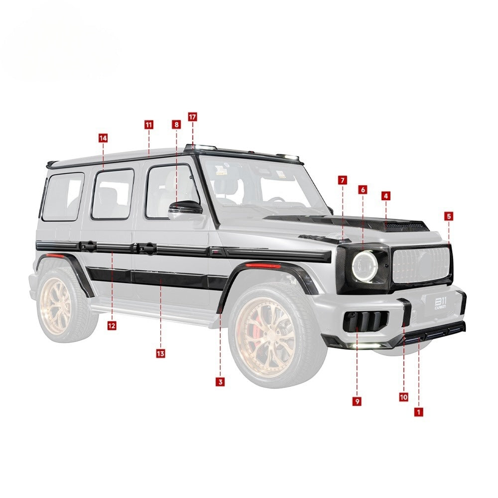 G63 Mech Rowen Style Carbon Body Kit for Mercedes-Benz G-Class W465 2024+ - Custom Class