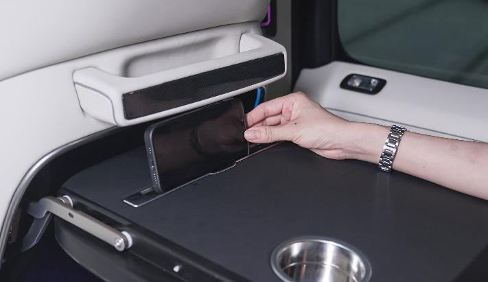 Interior seatback trim with reclining tables, LED lighting and wireless charging for Mercedes G Class W463A - Custom Class