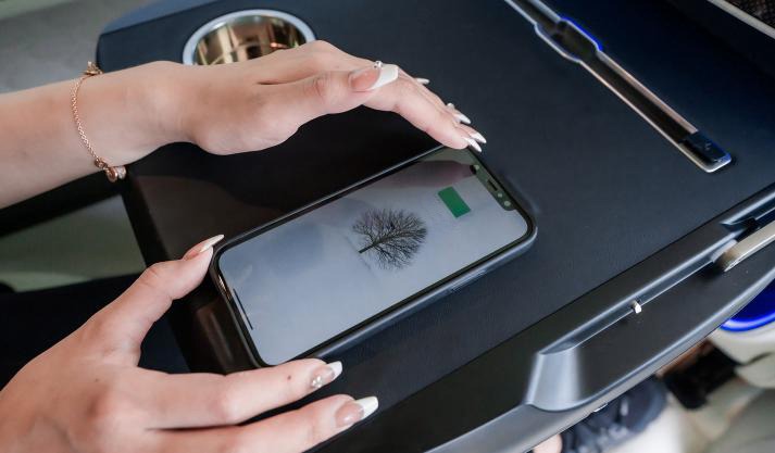 Interior seatback trim with reclining tables, LED lighting and wireless charging for Mercedes G Class W463A - Custom Class