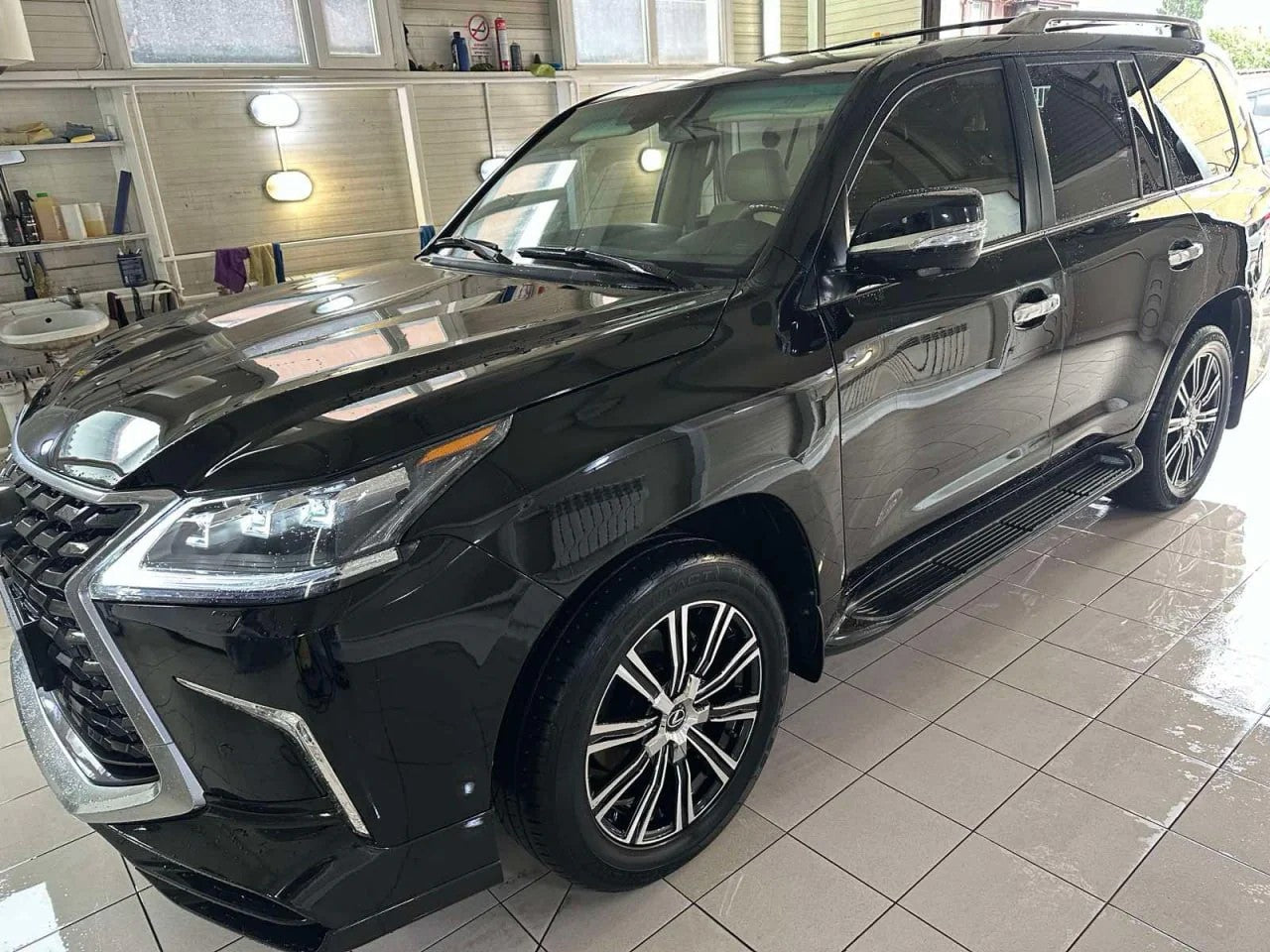 New steel hood and widened front fenders for Lexus LX570 TRD Superior restyling kit by Custom Class