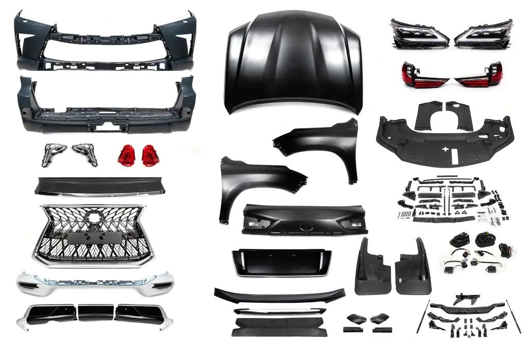 Full LED headlight assemblies included in the Lexus LX570 2008 to 2016 facelift conversion package