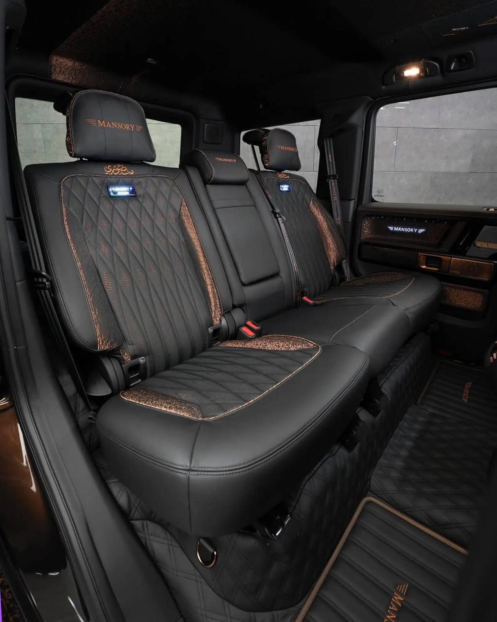 Solid metal construction and wiring connectors of Custom Class LED illuminated seat emblems