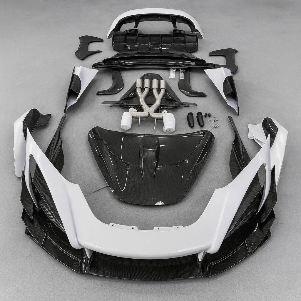 McLaren 720S GTR Style Body Kit – Carbon Fiber + ABS Plastic with Exhaust