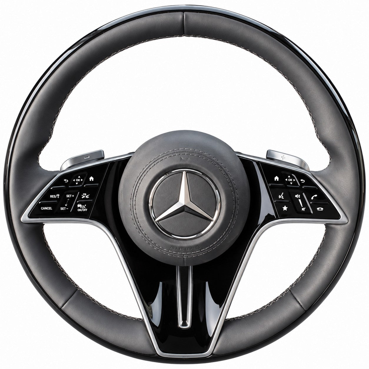 Custom Class custom leather steering wheel with airbag for Mercedes-Benz Vito and V-Class W447 interior upgrade