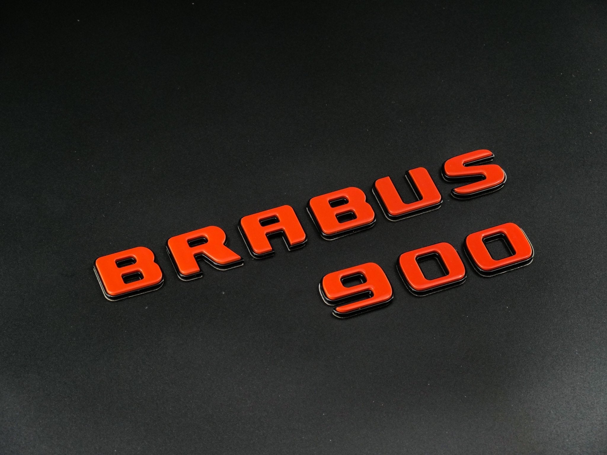 Metal Black + Orange Brabus 900 Emblems Badges Set for Mercedes-Benz W465 2025+ G-Class - Custom Class