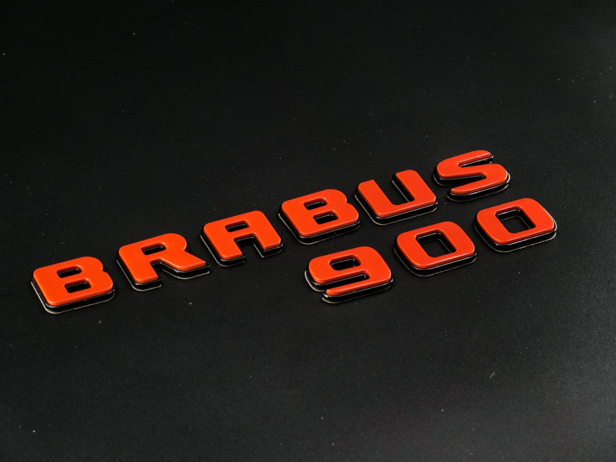 Metal Black + Orange Brabus 900 Emblems Badges Set for Mercedes-Benz W465 2025+ G-Class - Custom Class