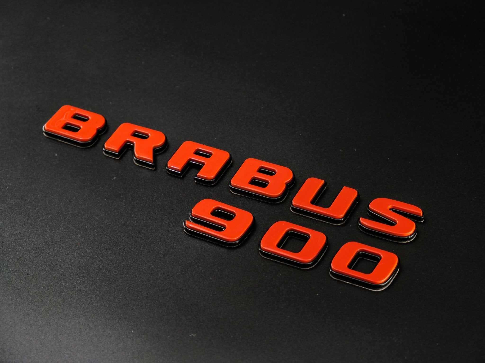 Metal Black + Orange Brabus 900 Emblems Badges Set for Mercedes-Benz W465 2025+ G-Class - Custom Class