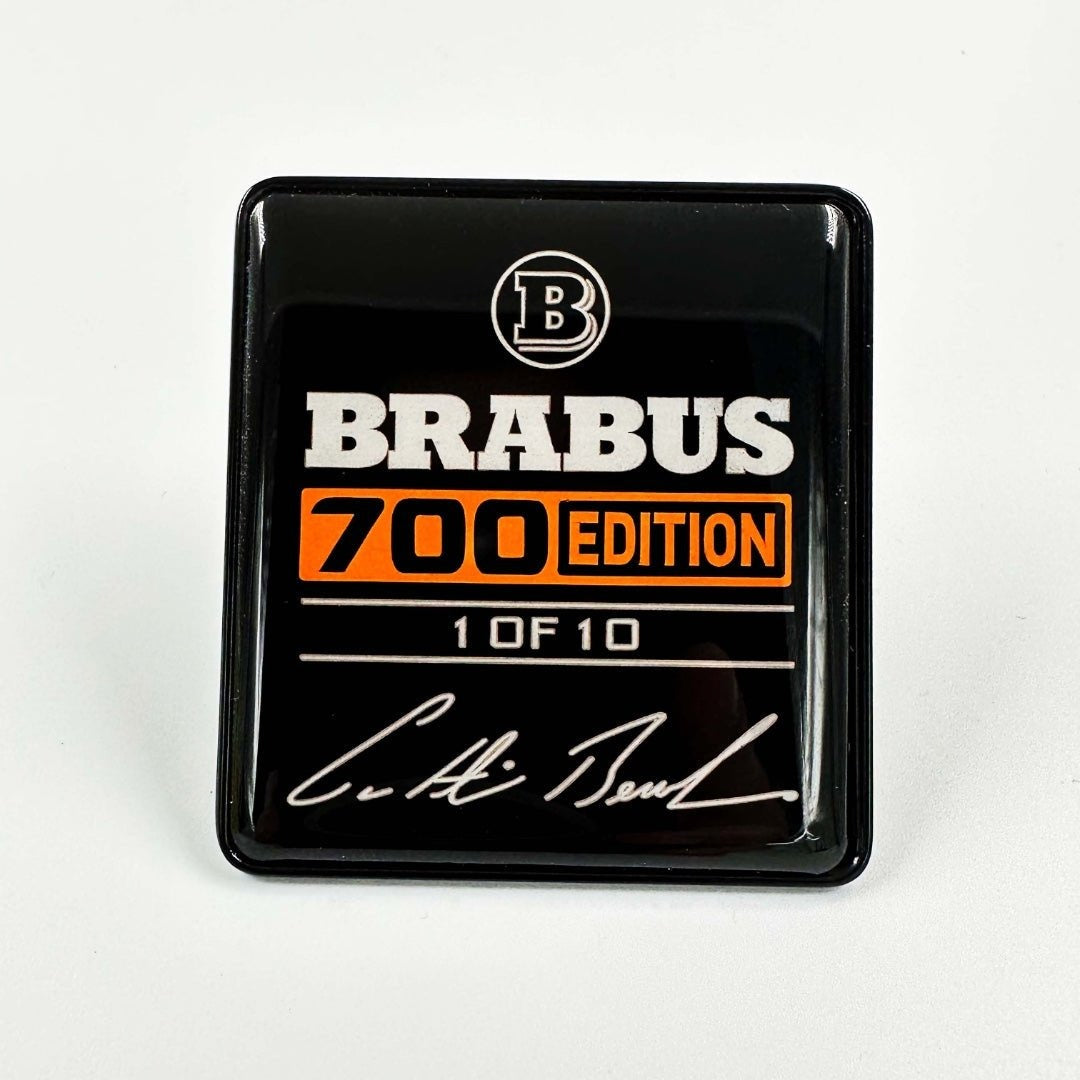 Metal Brabus 700 edition 1 of 10 Orange seats emblem badge logo set for Mercedes-Benz W465 2025+ G-Class - Custom Class