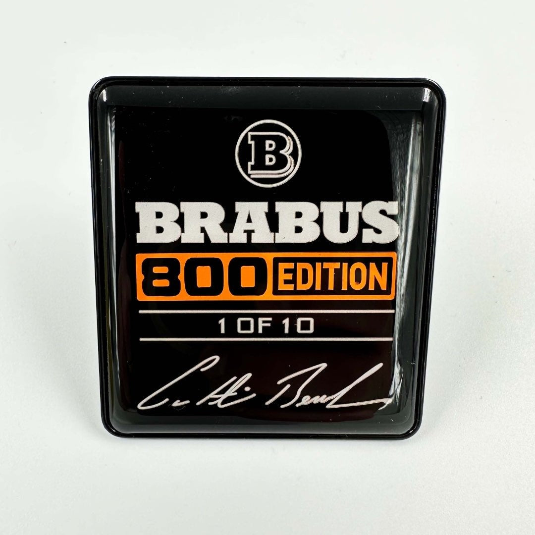Metal Brabus 800 edition 1 of 10 Orange seats emblem badge logo set for Mercedes-Benz W465 2025+ G-Class - Custom Class